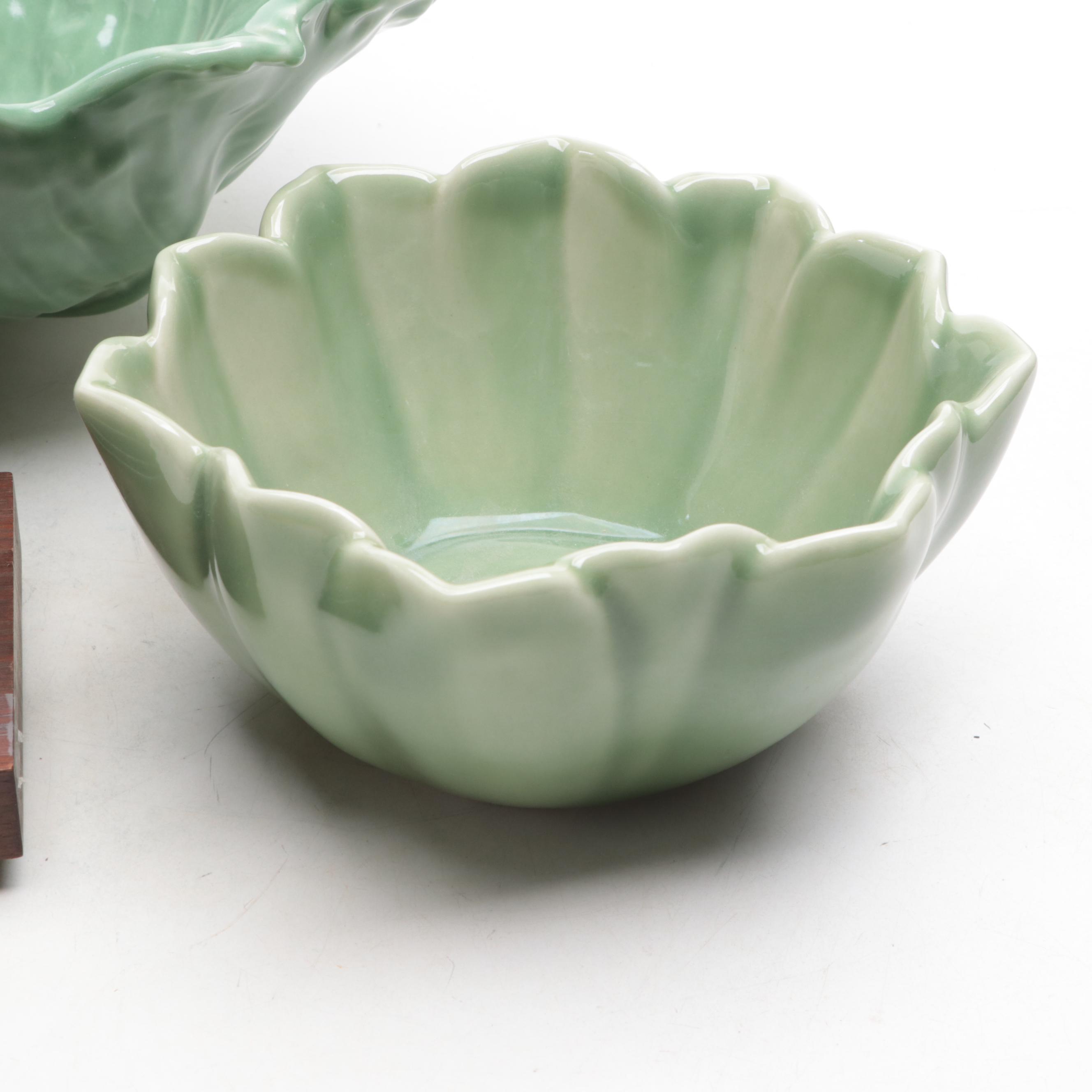 Rookwood Pottery Ceramic Serving Bowls, Spoon Rests and Ashtrays