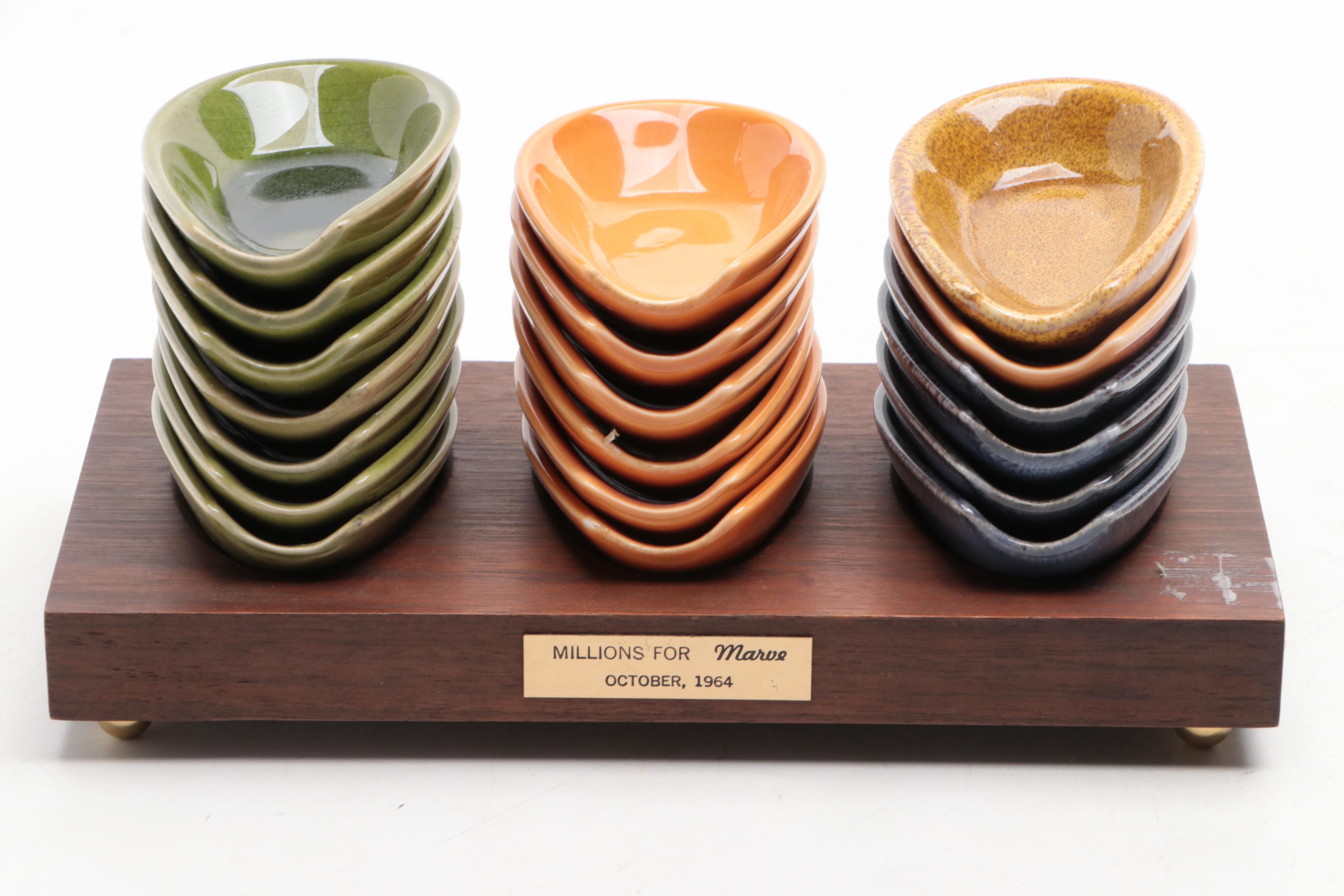 Rookwood Pottery Ceramic Serving Bowls, Spoon Rests and Ashtrays
