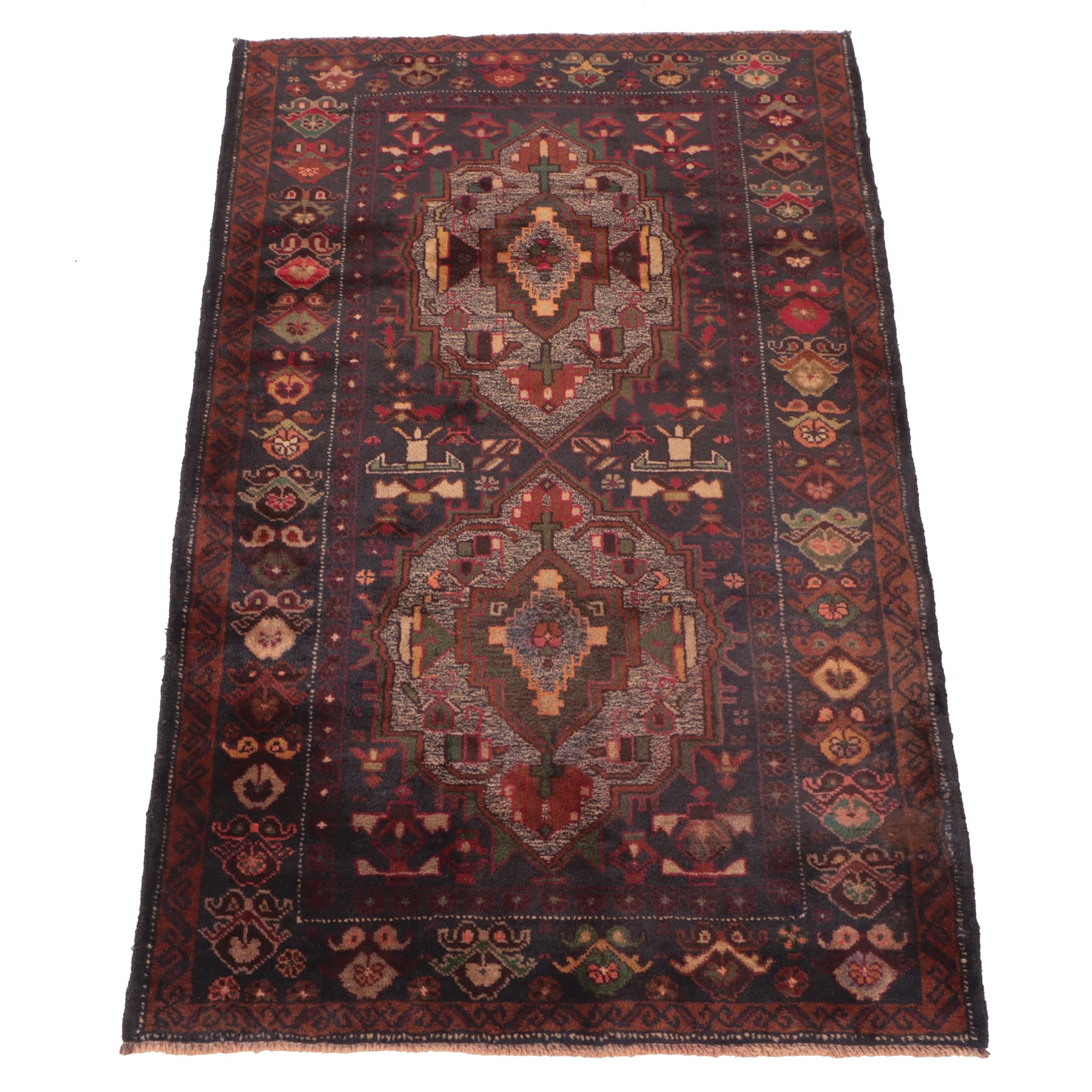 3'1 x 5'1 Hand-Knotted Afghan Baluch Area Rug