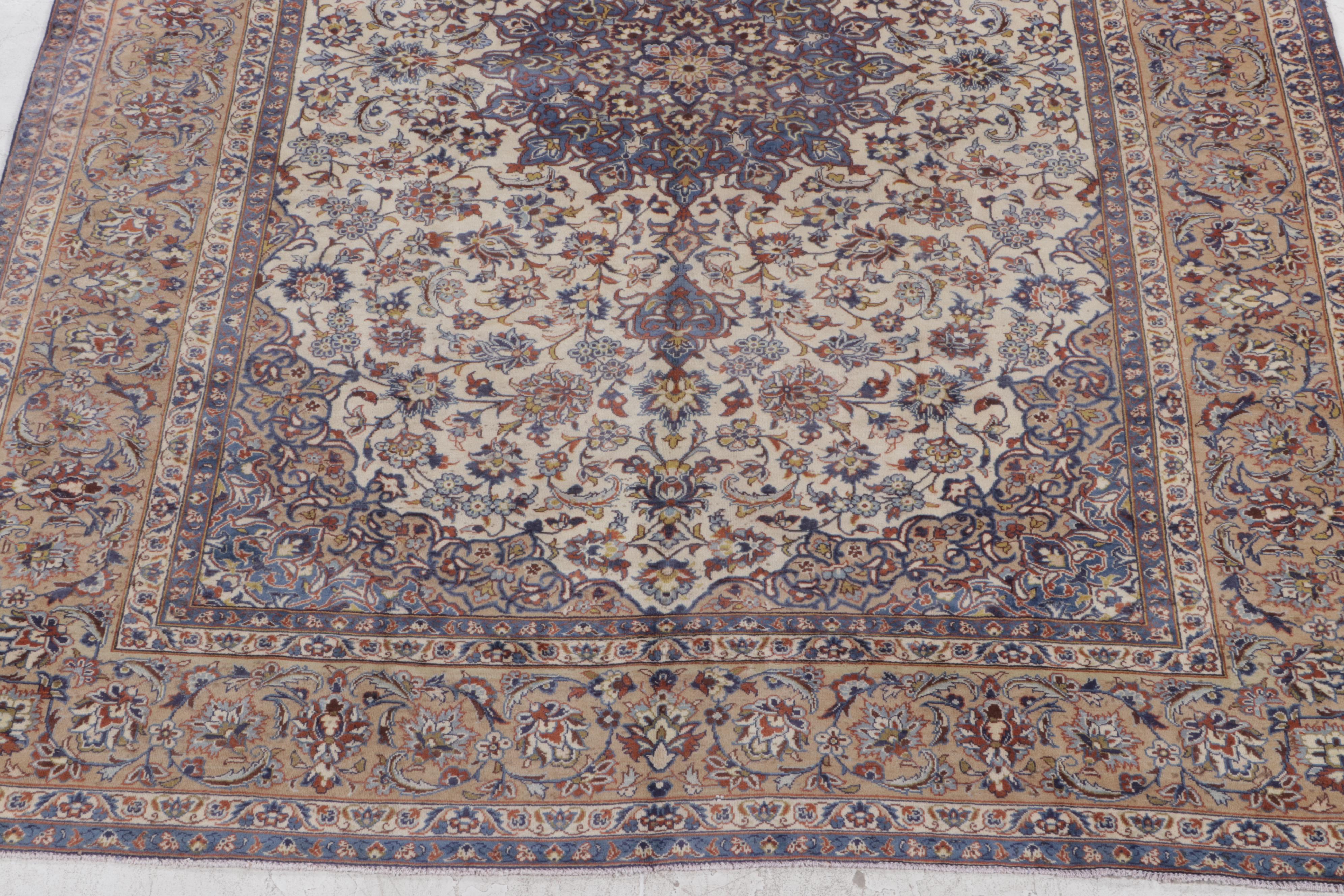 9'6 x 13'8 Hand-Knotted Persian Nain Room Sized Rug