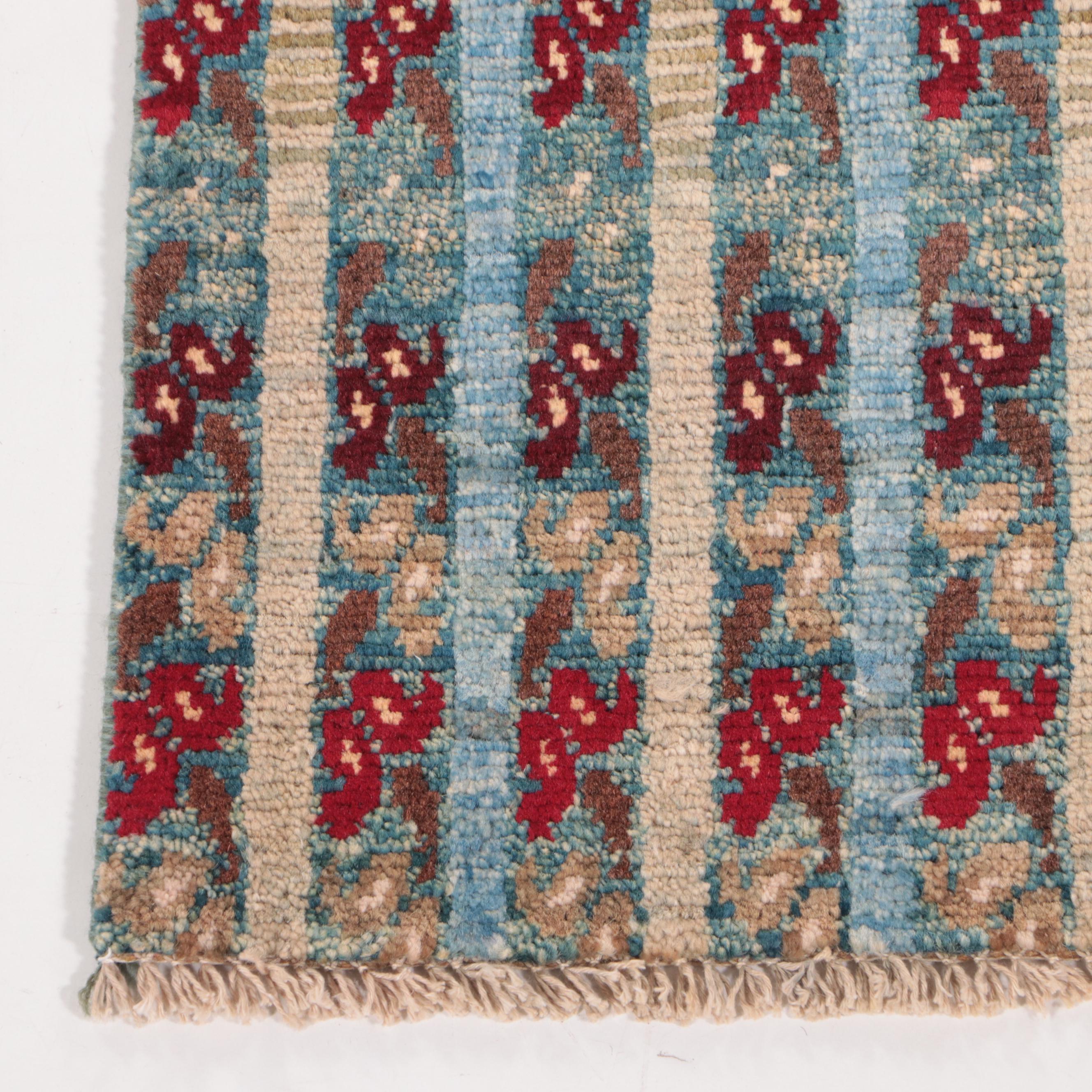 1'9 x 3'2 Hand-Knotted Indo-Caucasian Kazak Accent Rug