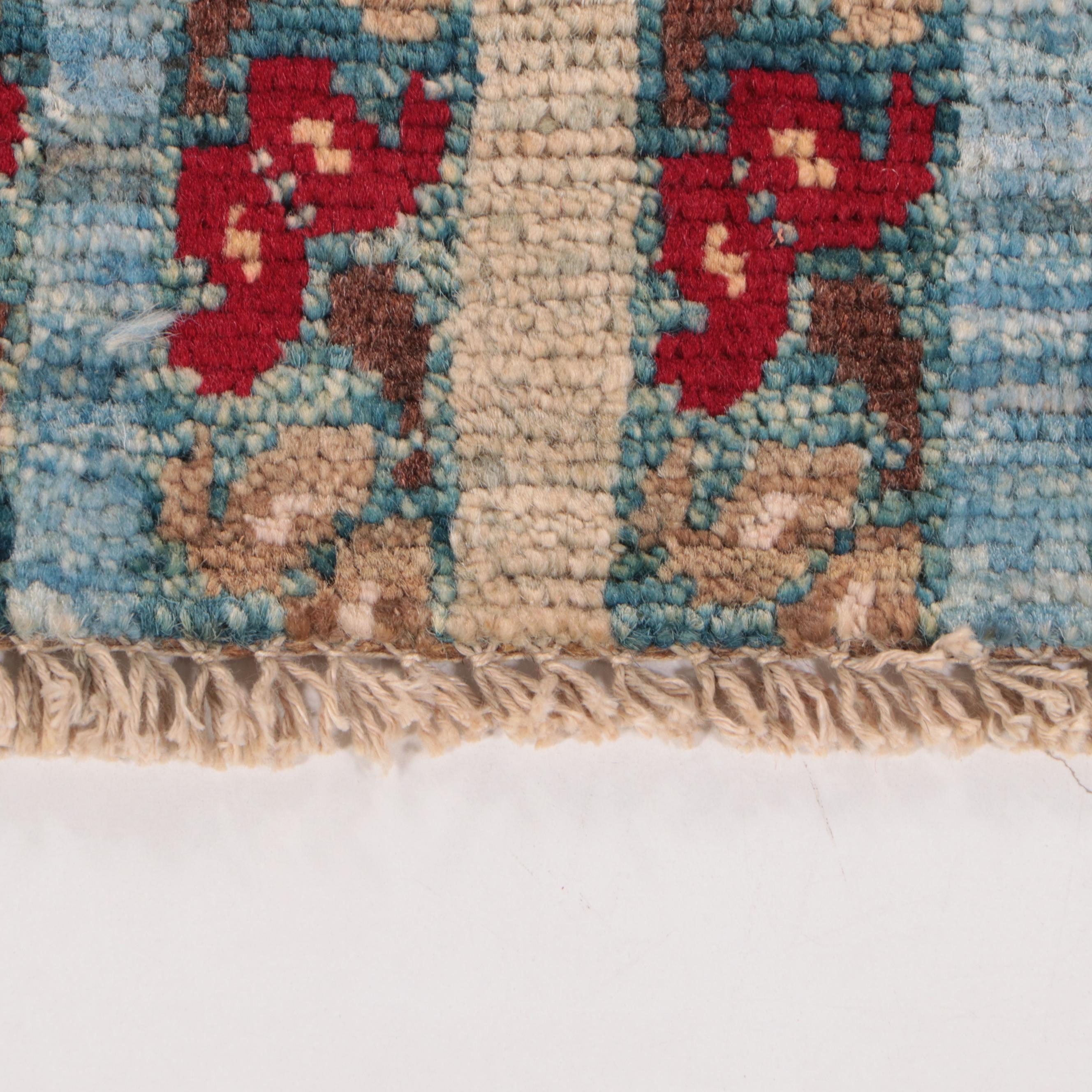 1'9 x 3'2 Hand-Knotted Indo-Caucasian Kazak Accent Rug