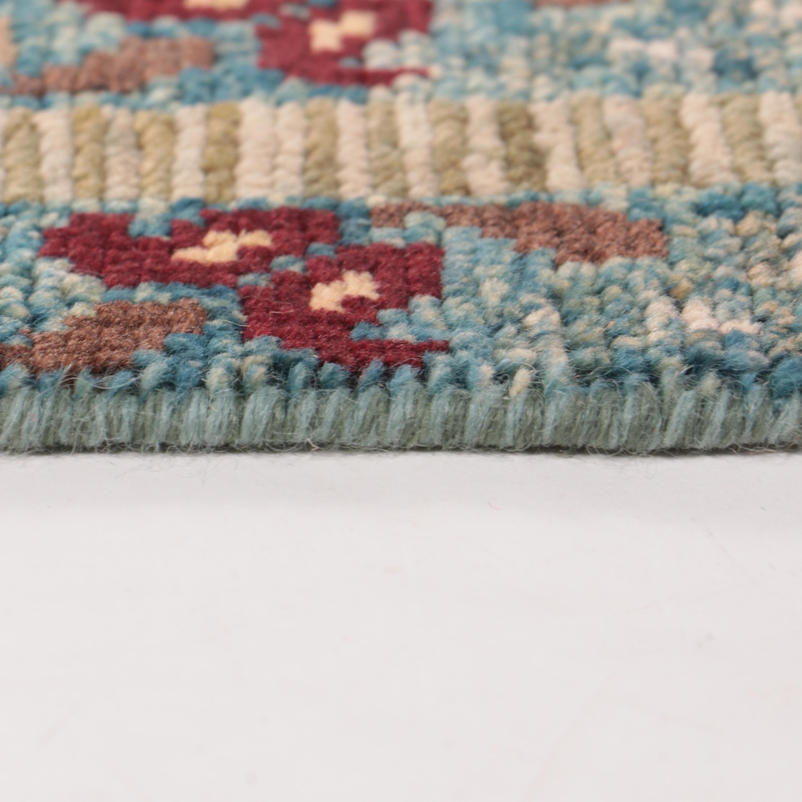 1'9 x 3'2 Hand-Knotted Indo-Caucasian Kazak Accent Rug