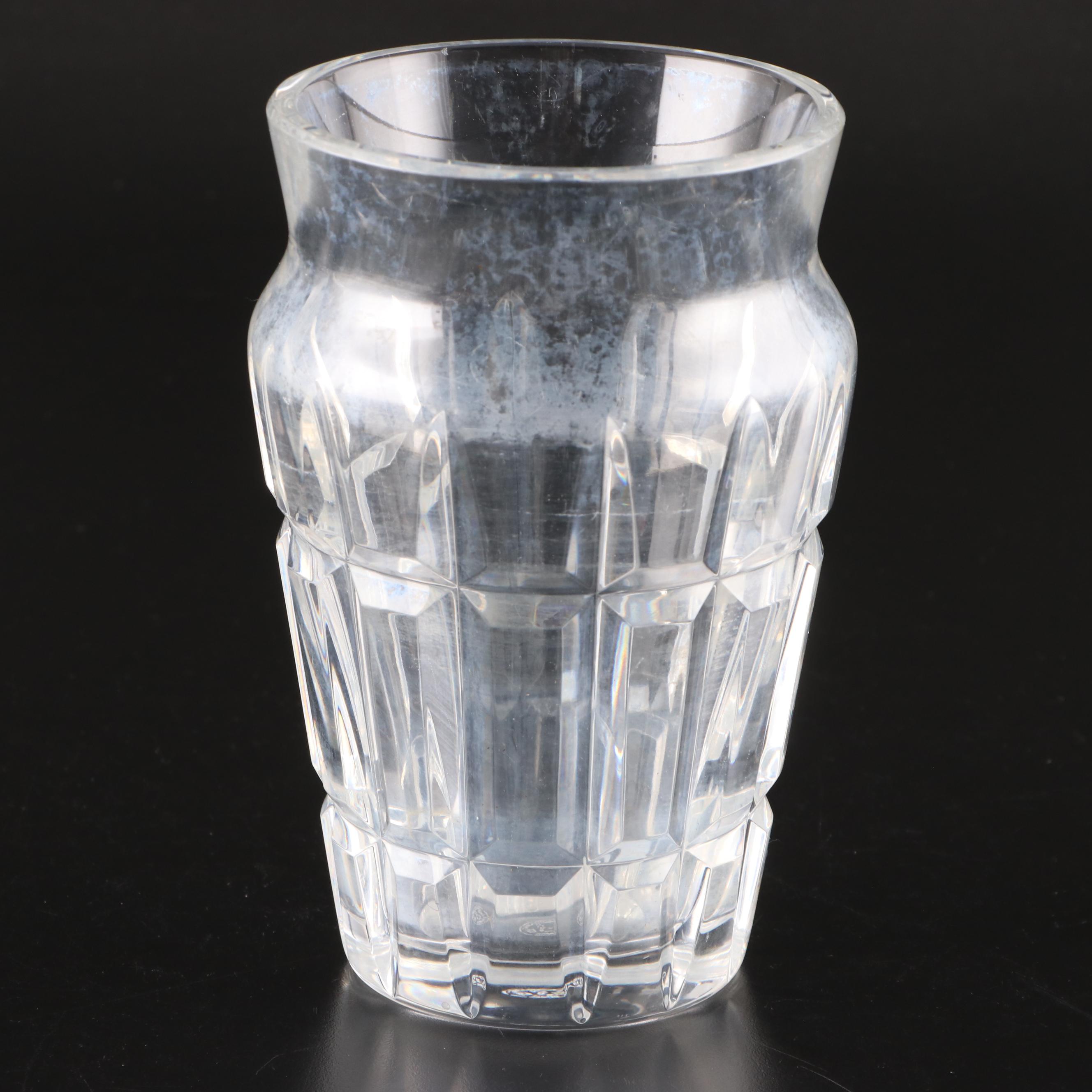 Baccarat "Nadine" Cut Crystal Vase, Late 20th Century
