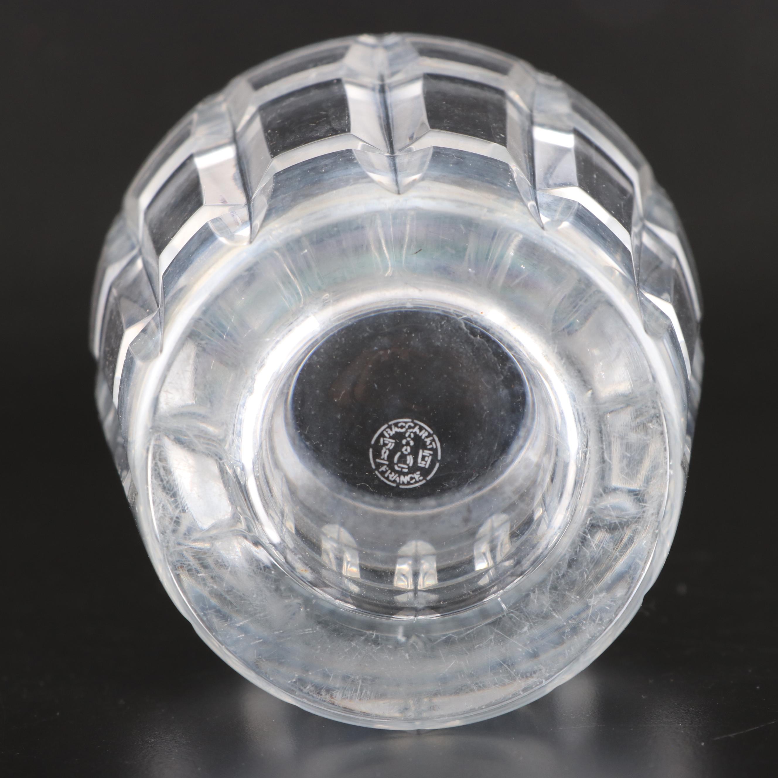 Baccarat "Nadine" Cut Crystal Vase, Late 20th Century