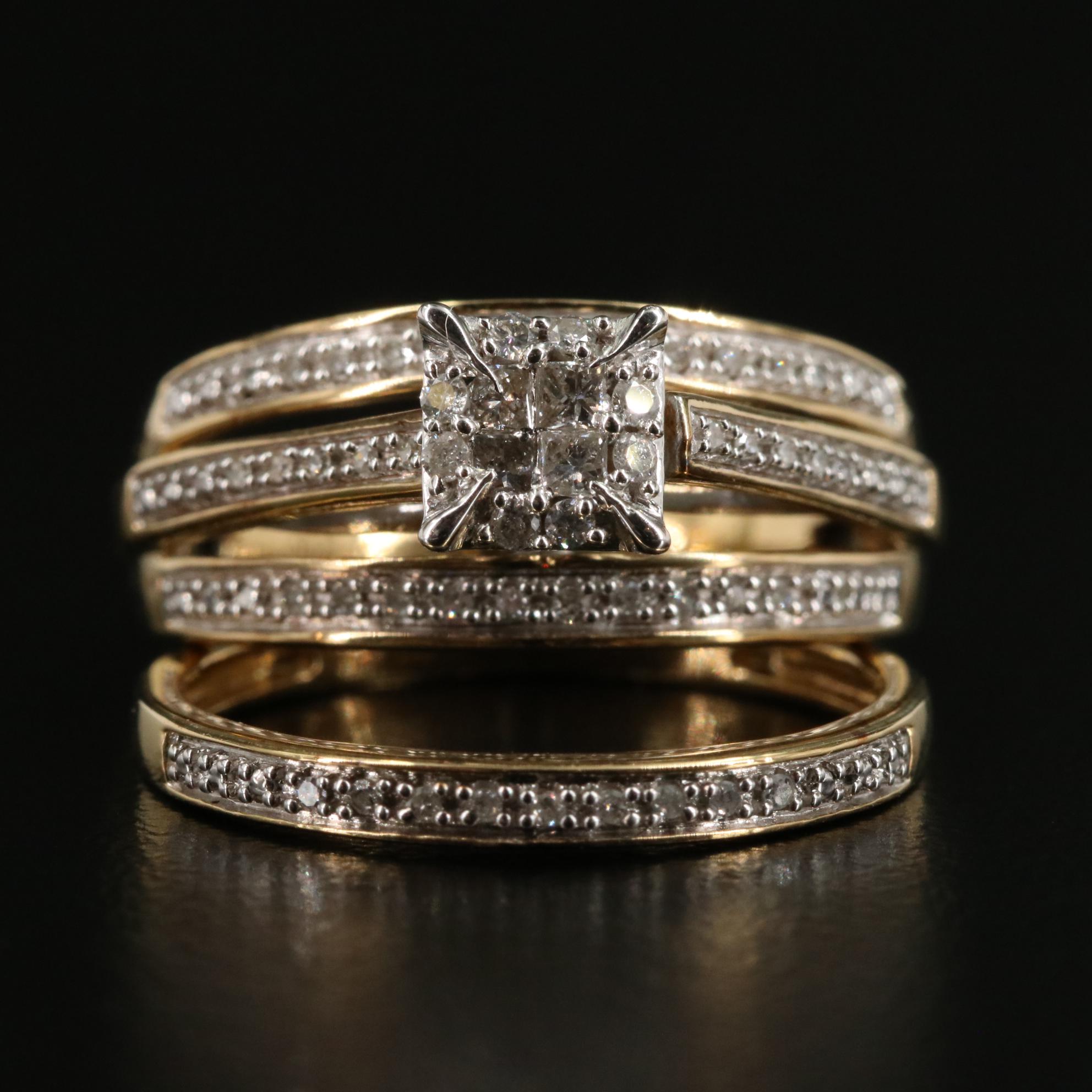 Sterling 0.26 CTW Diamond Rings