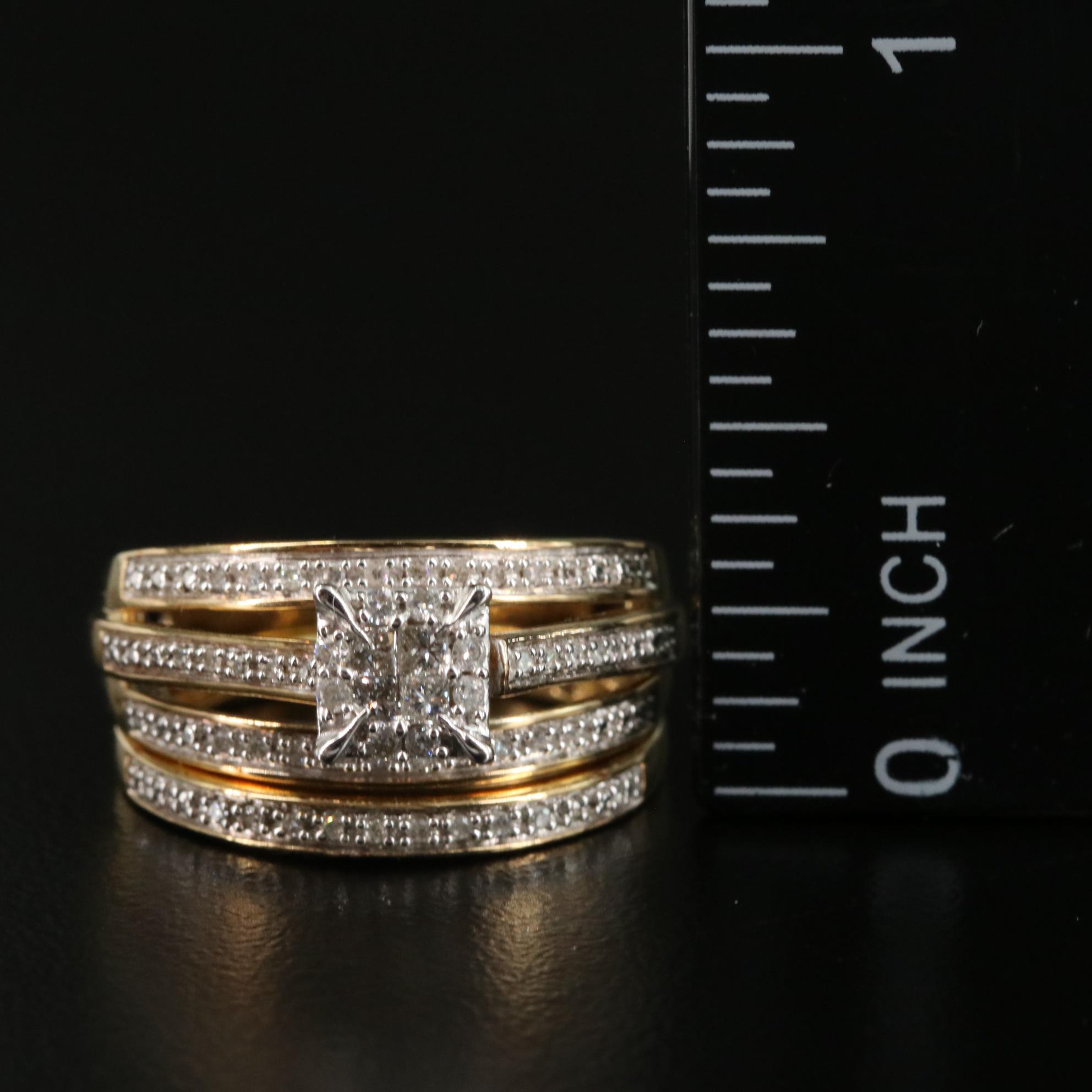 Sterling 0.26 CTW Diamond Rings