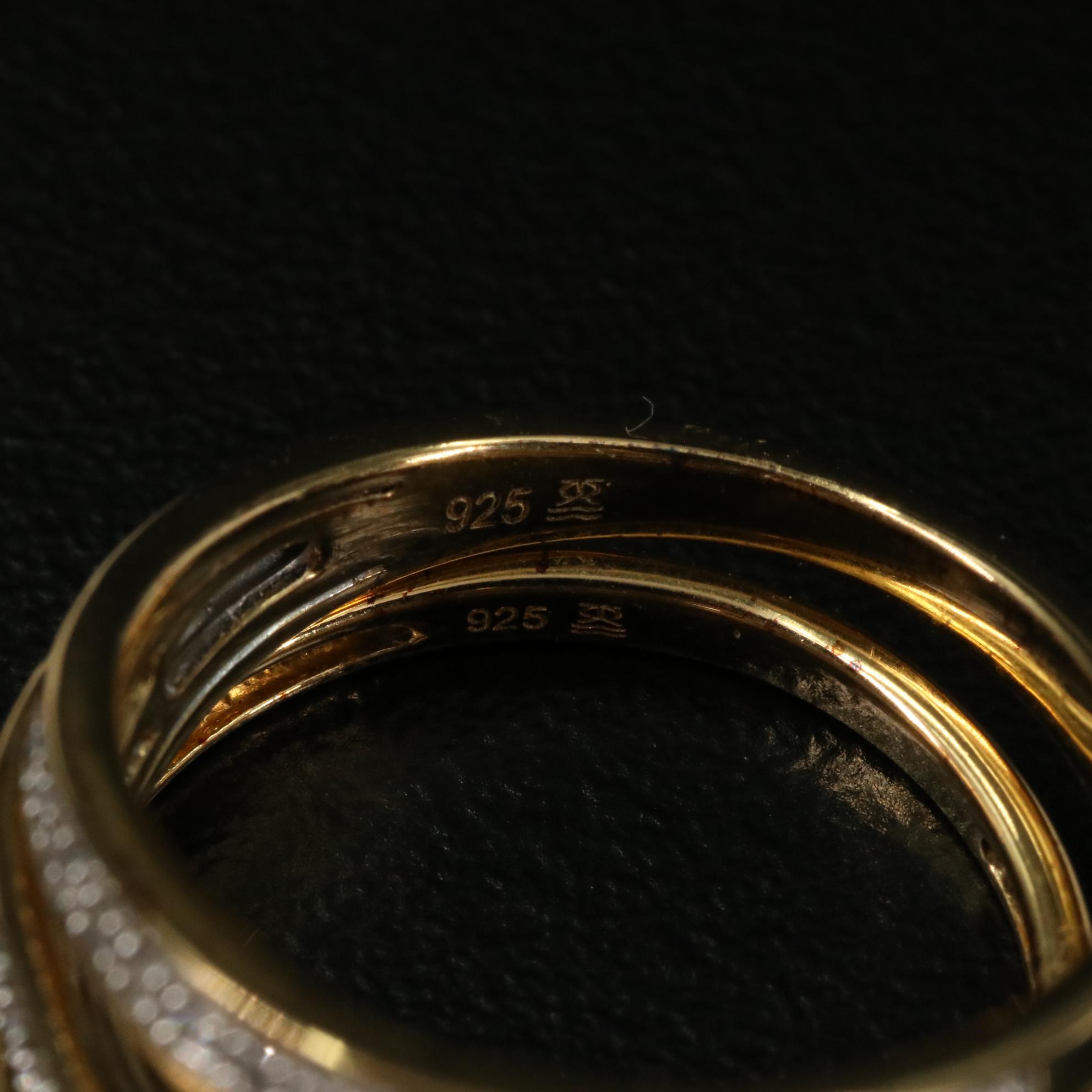 Sterling 0.26 CTW Diamond Rings