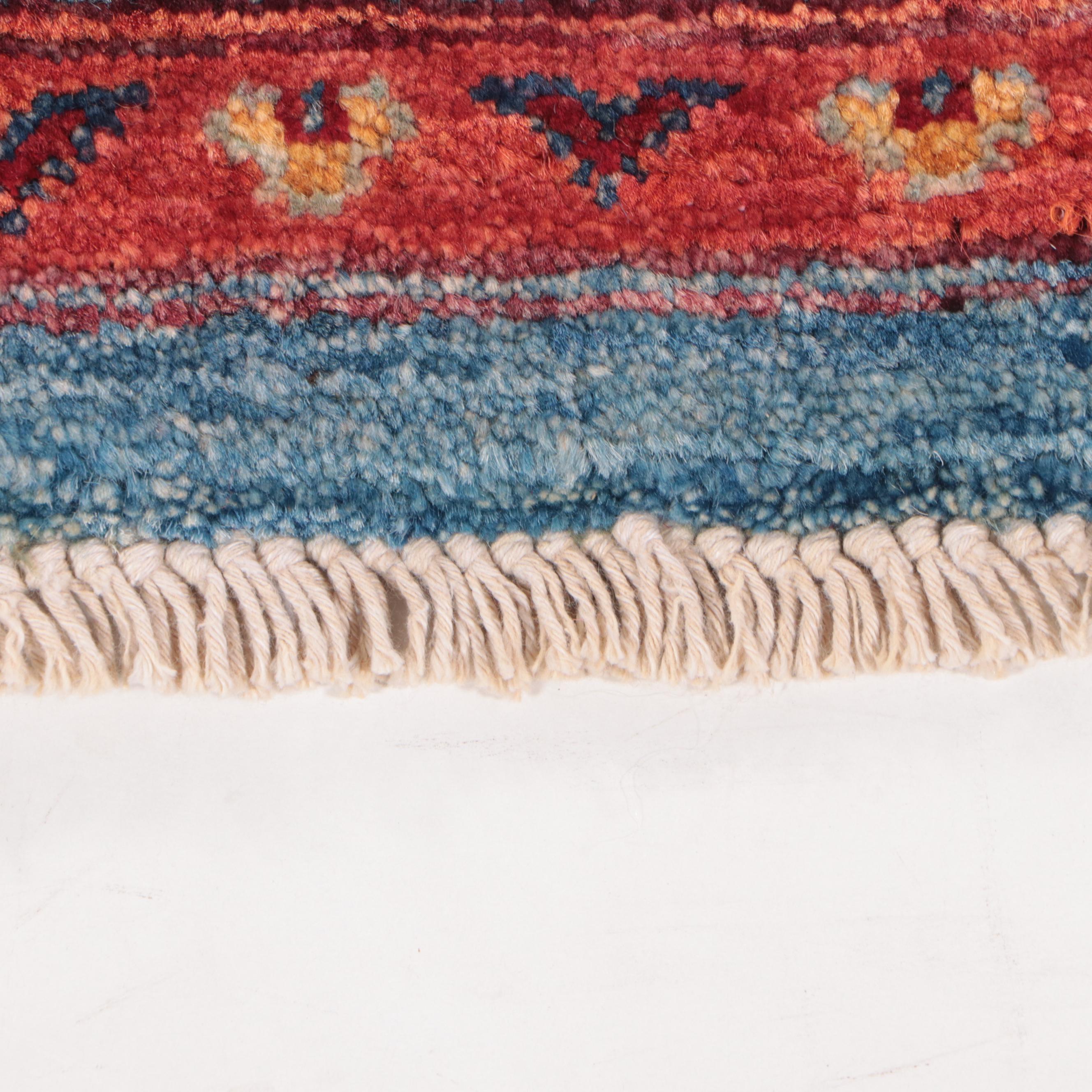 1'9 x 3'5 Hand-Knotted Indo-Caucasian Kazak Accent Rug