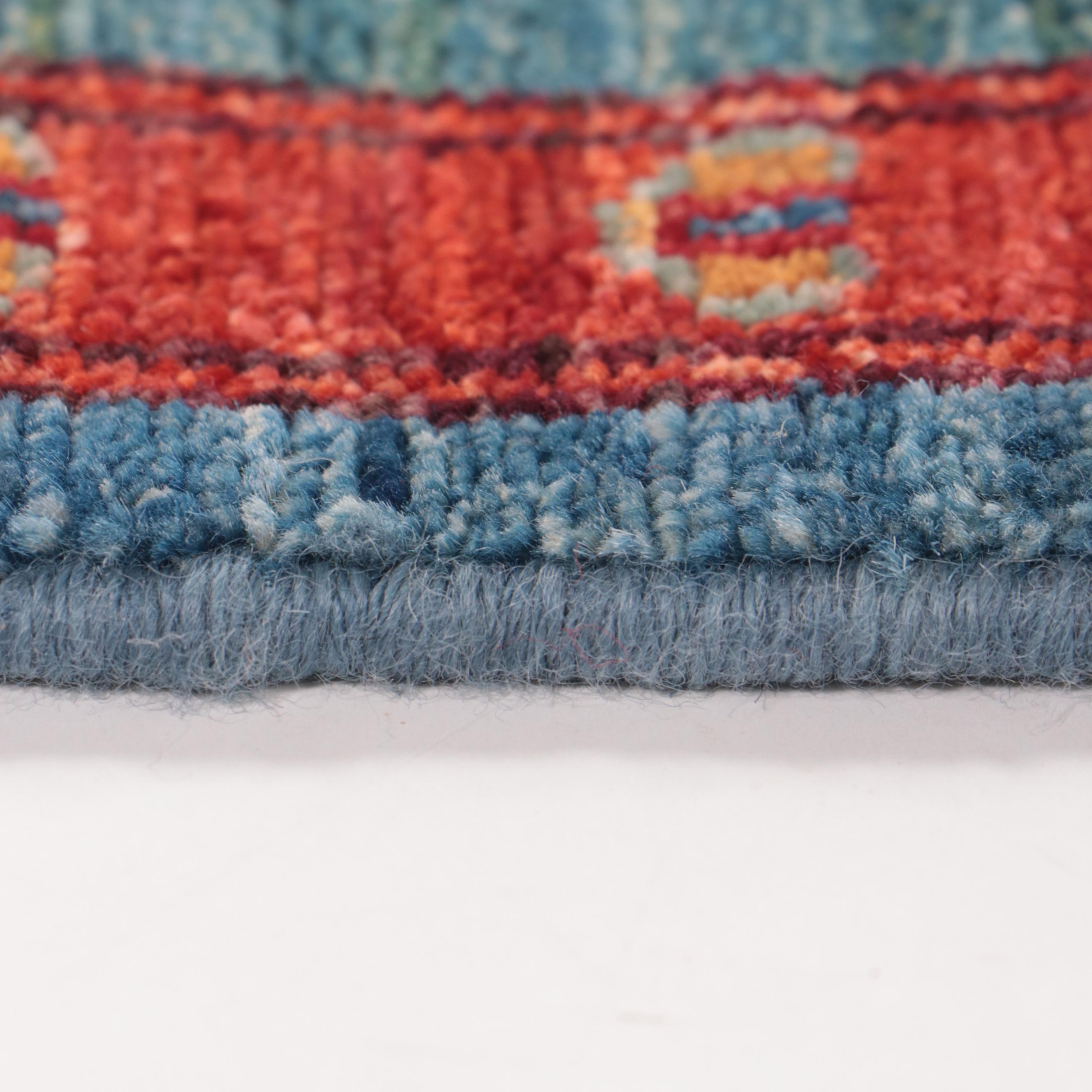 1'9 x 3'5 Hand-Knotted Indo-Caucasian Kazak Accent Rug