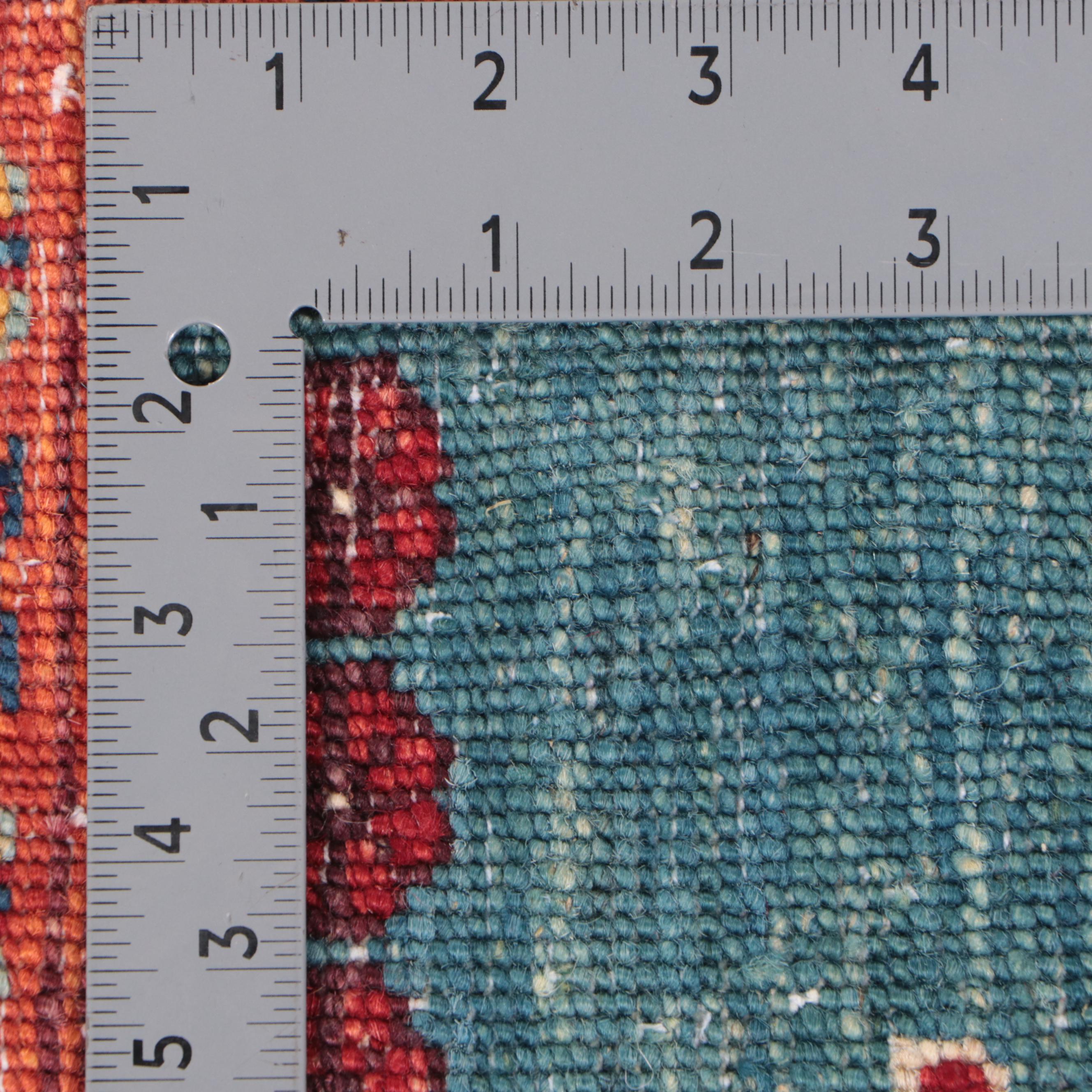 1'9 x 3'5 Hand-Knotted Indo-Caucasian Kazak Accent Rug