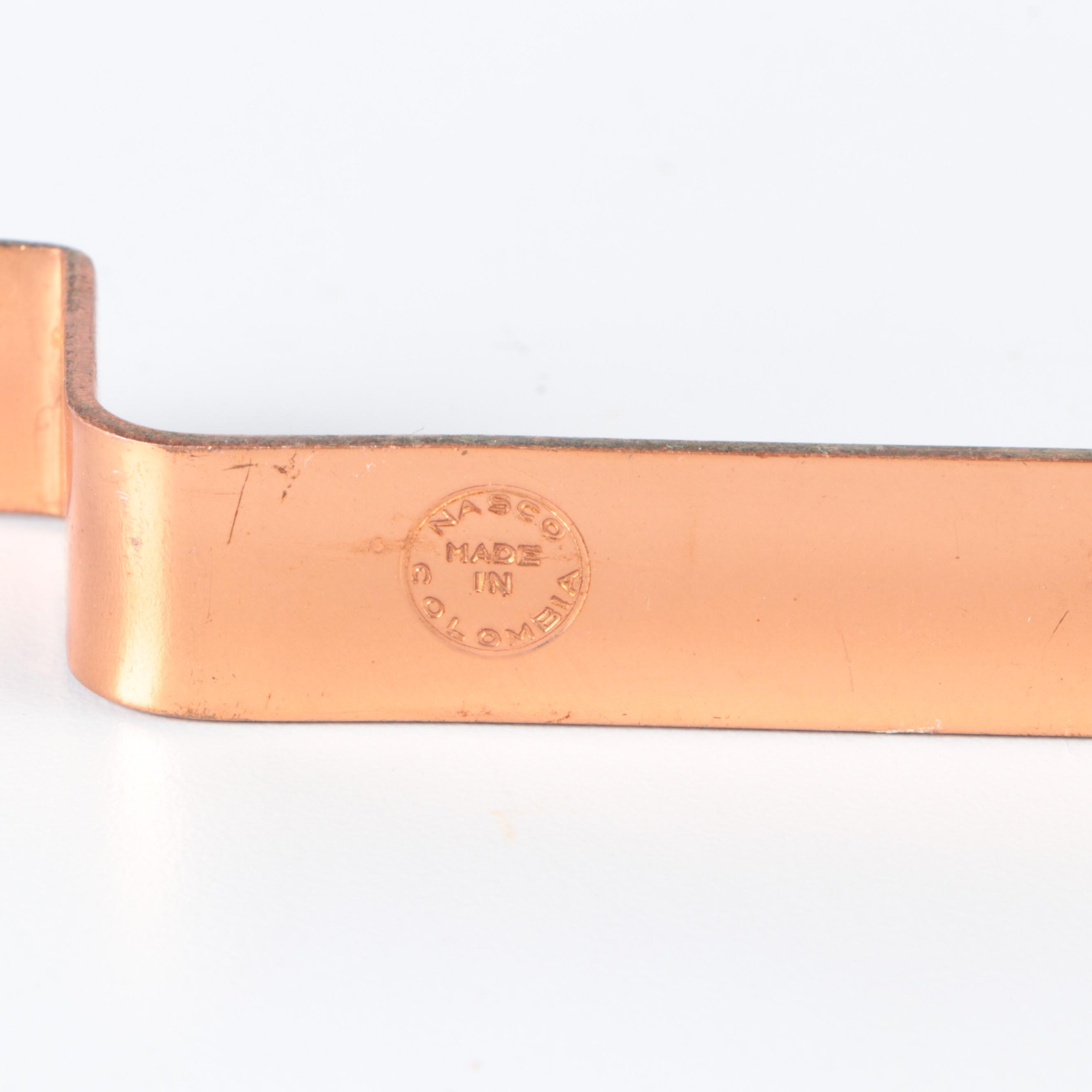 Laminaco Copper Six Piece Utensil Set with Rack