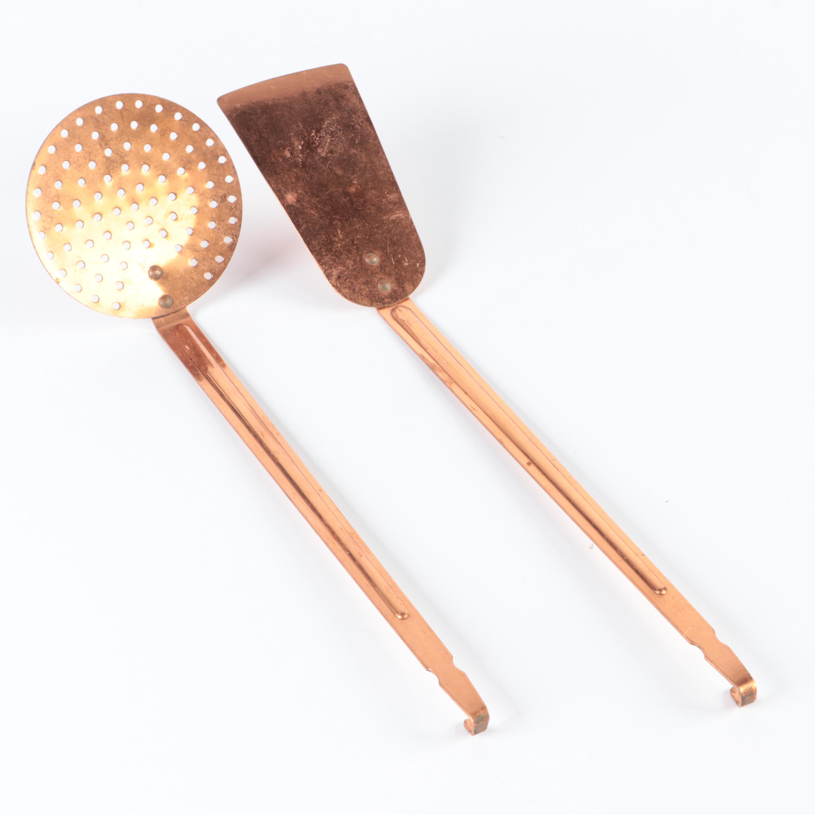 Laminaco Copper Six Piece Utensil Set with Rack