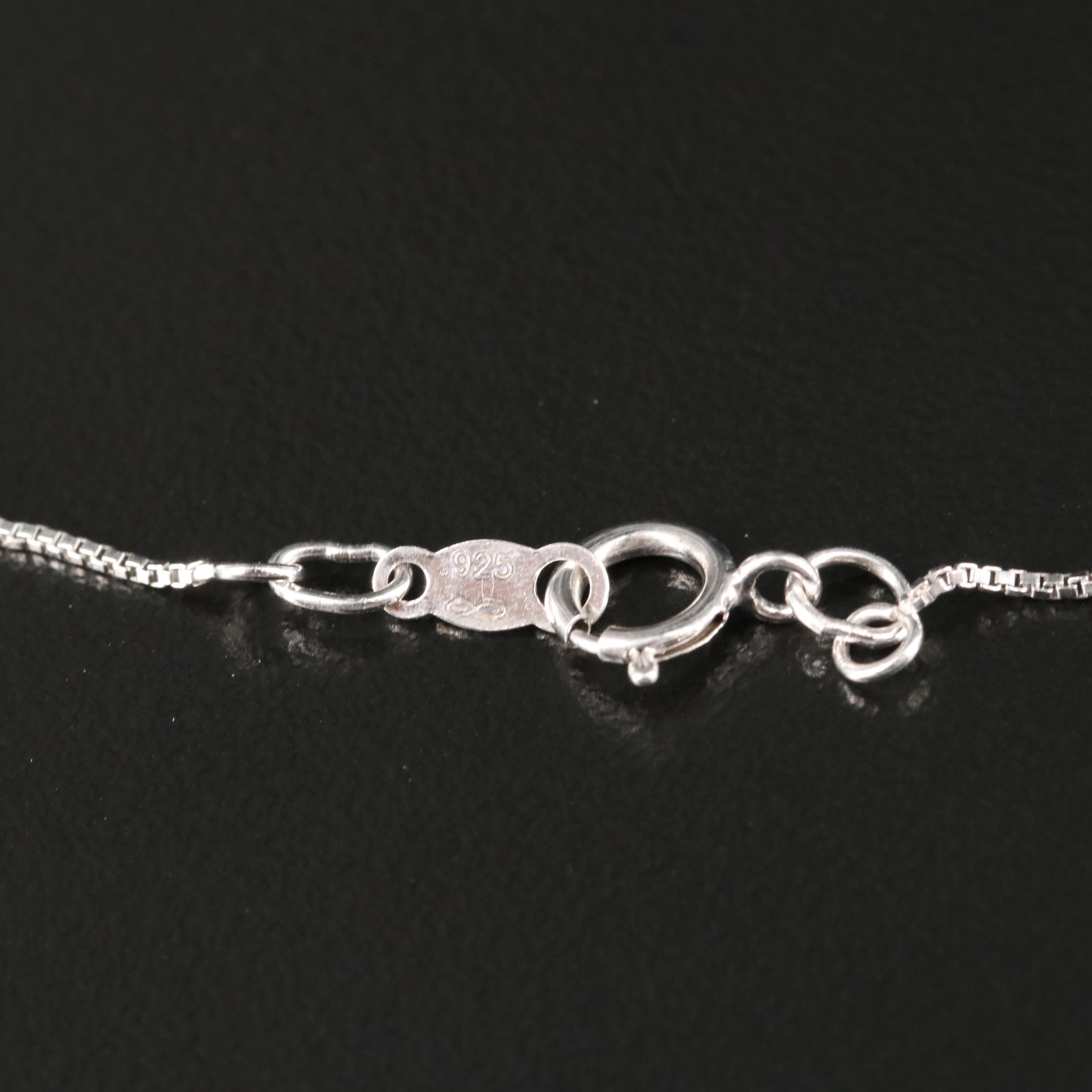 Sterling Ruby and Sapphire Penguin Pendant Necklace