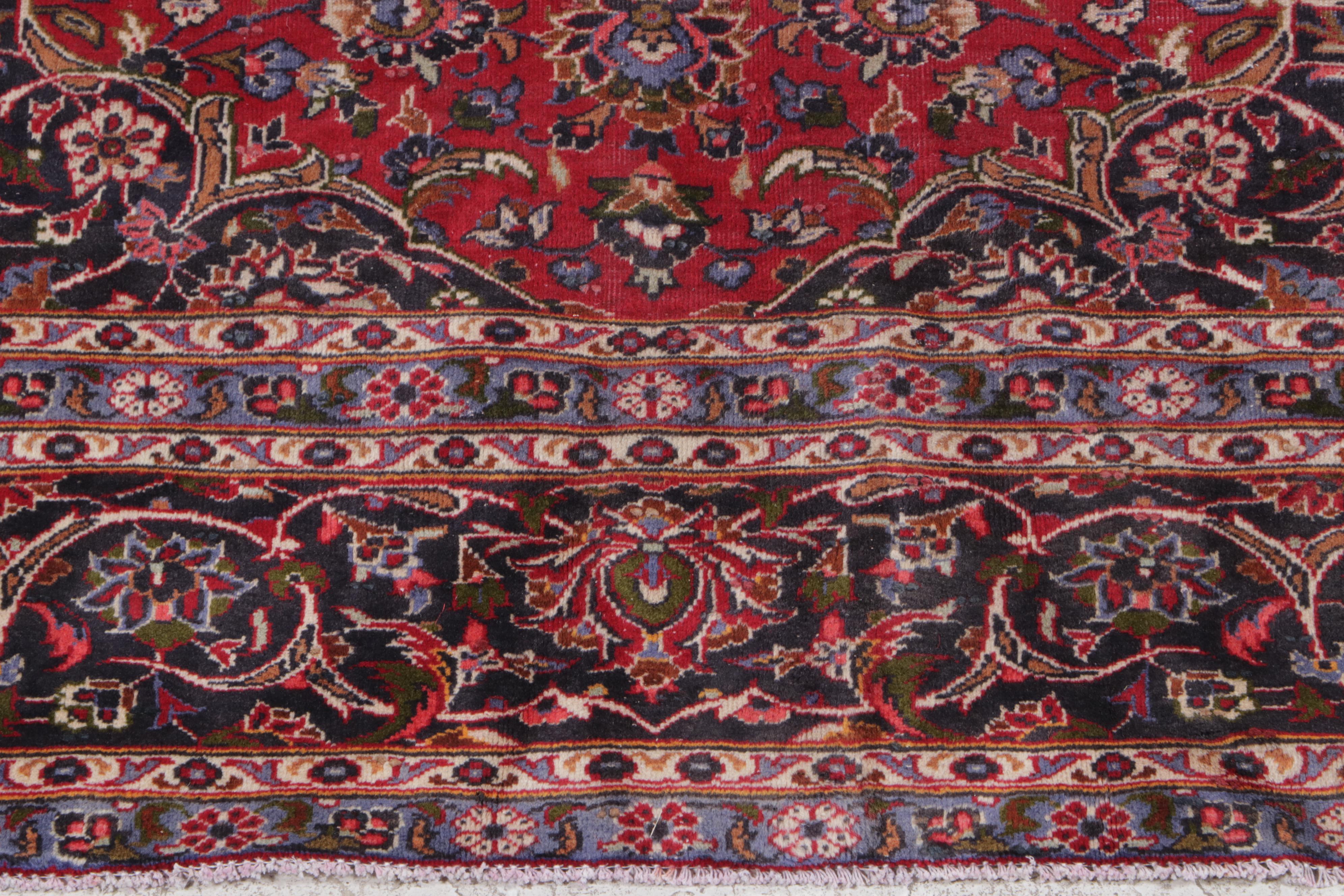 8'3 x 11'3 Hand-Knotted Persian Kashan Area Rug