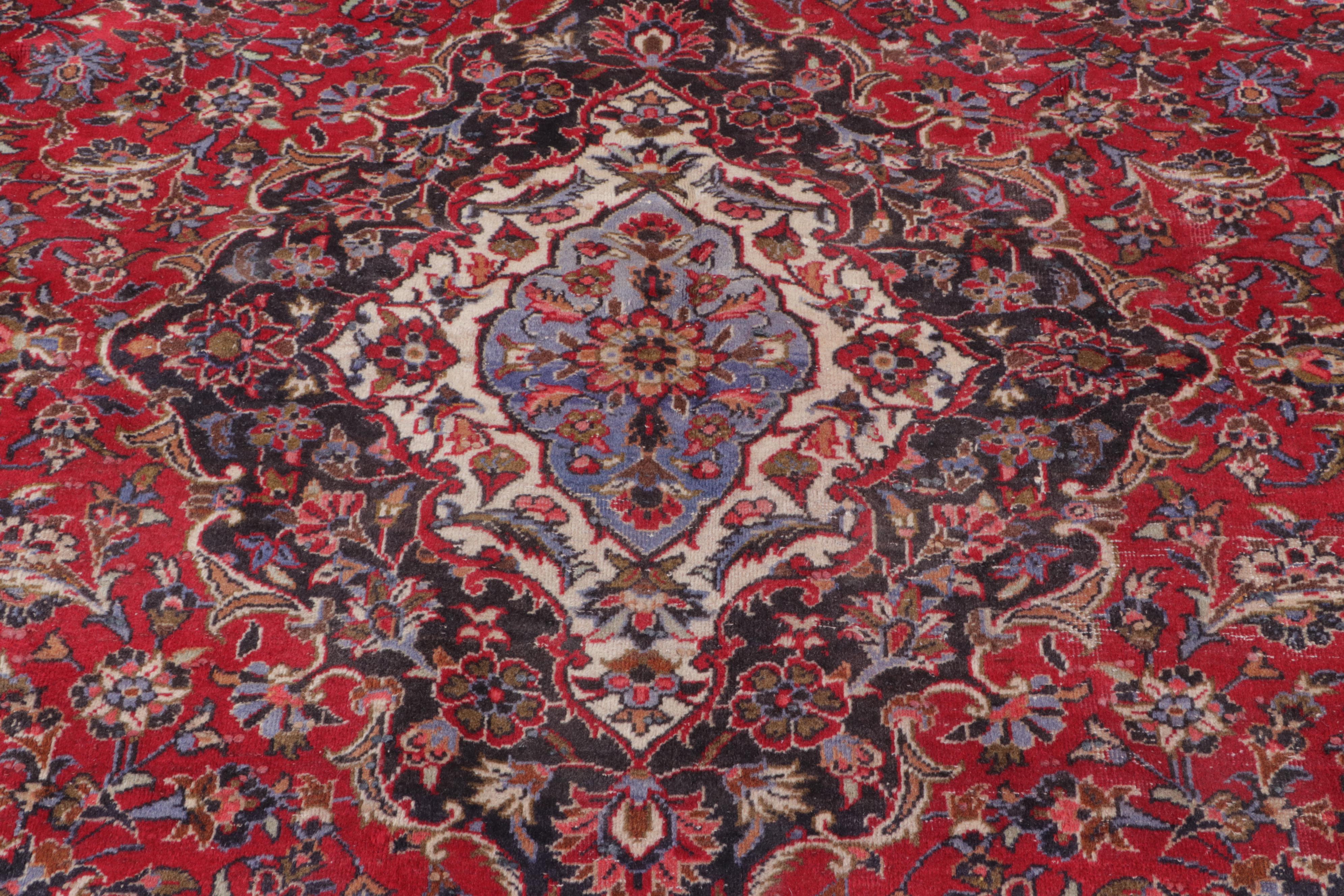 8'3 x 11'3 Hand-Knotted Persian Kashan Area Rug