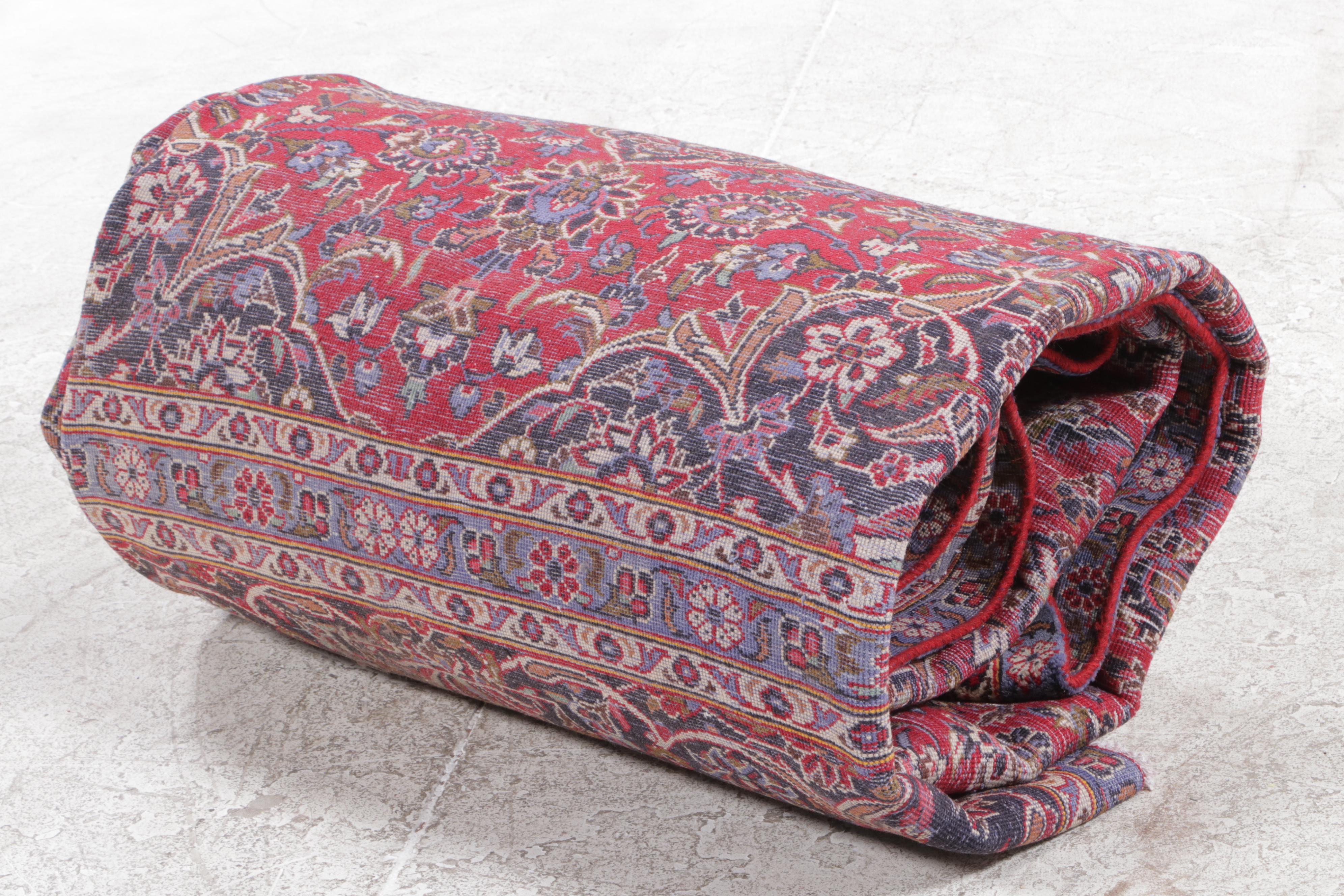 8'3 x 11'3 Hand-Knotted Persian Kashan Area Rug