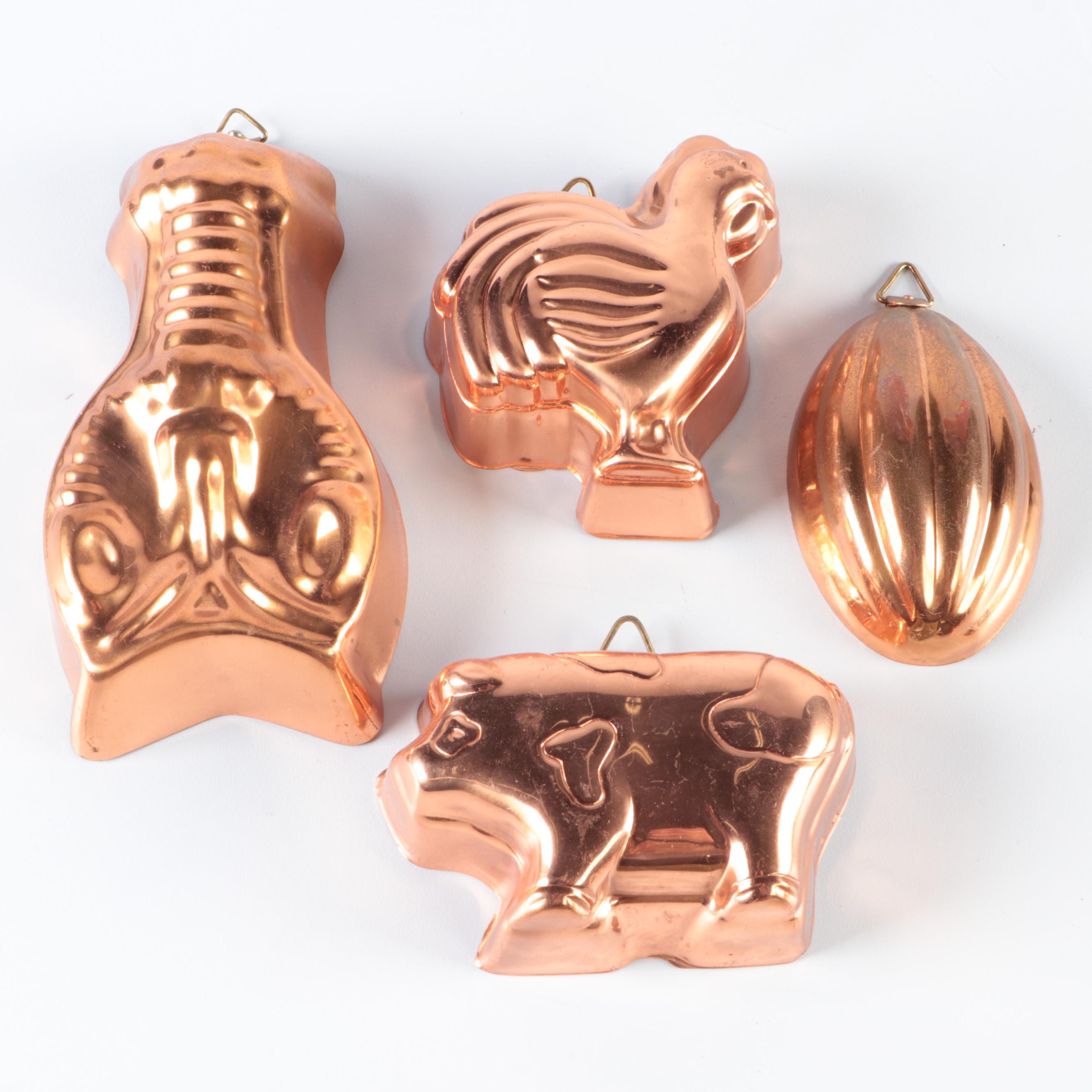 Pineapple, Pig, Heart, and More Hanging Copper Baking Molds