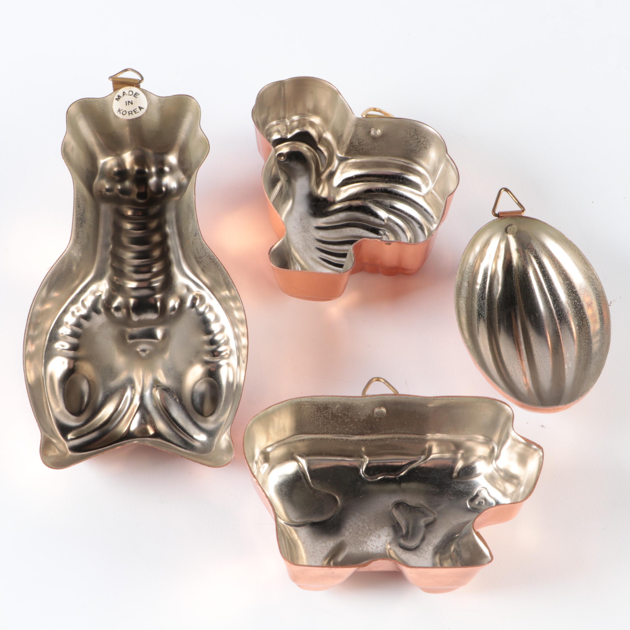 Pineapple, Pig, Heart, and More Hanging Copper Baking Molds
