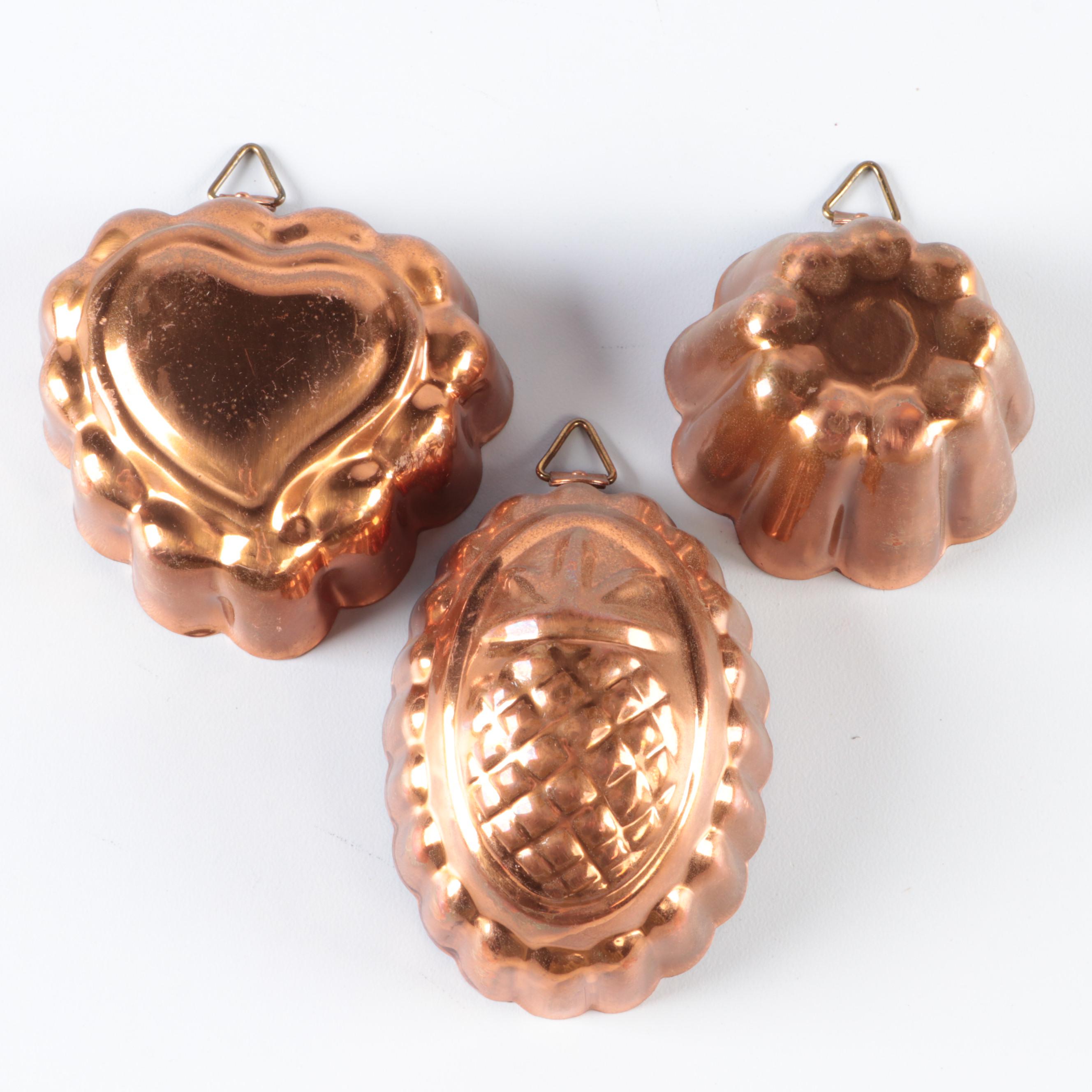 Pineapple, Pig, Heart, and More Hanging Copper Baking Molds