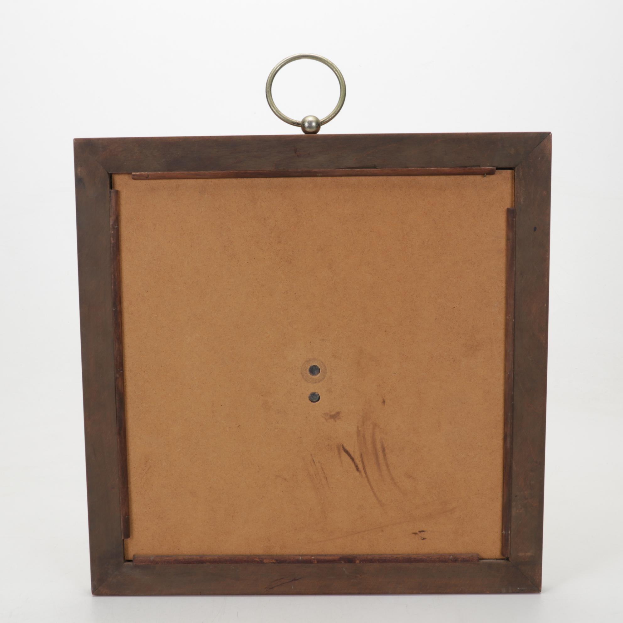 Ohio State Seal Embossed Serigraph Wall Hanging, Circa 1970