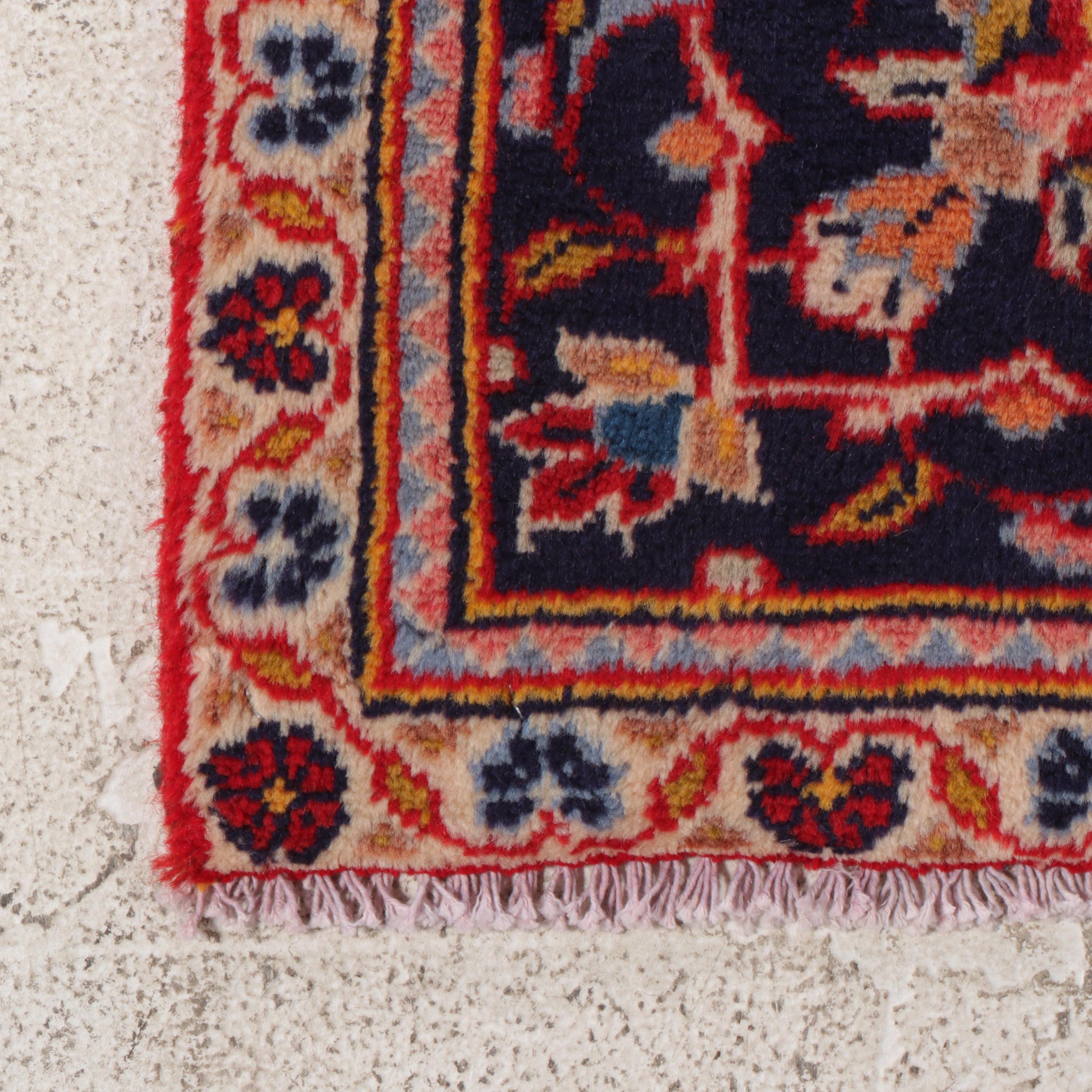 7'10 x 11'2 Hand-Knotted Persian Kashan Area Rug