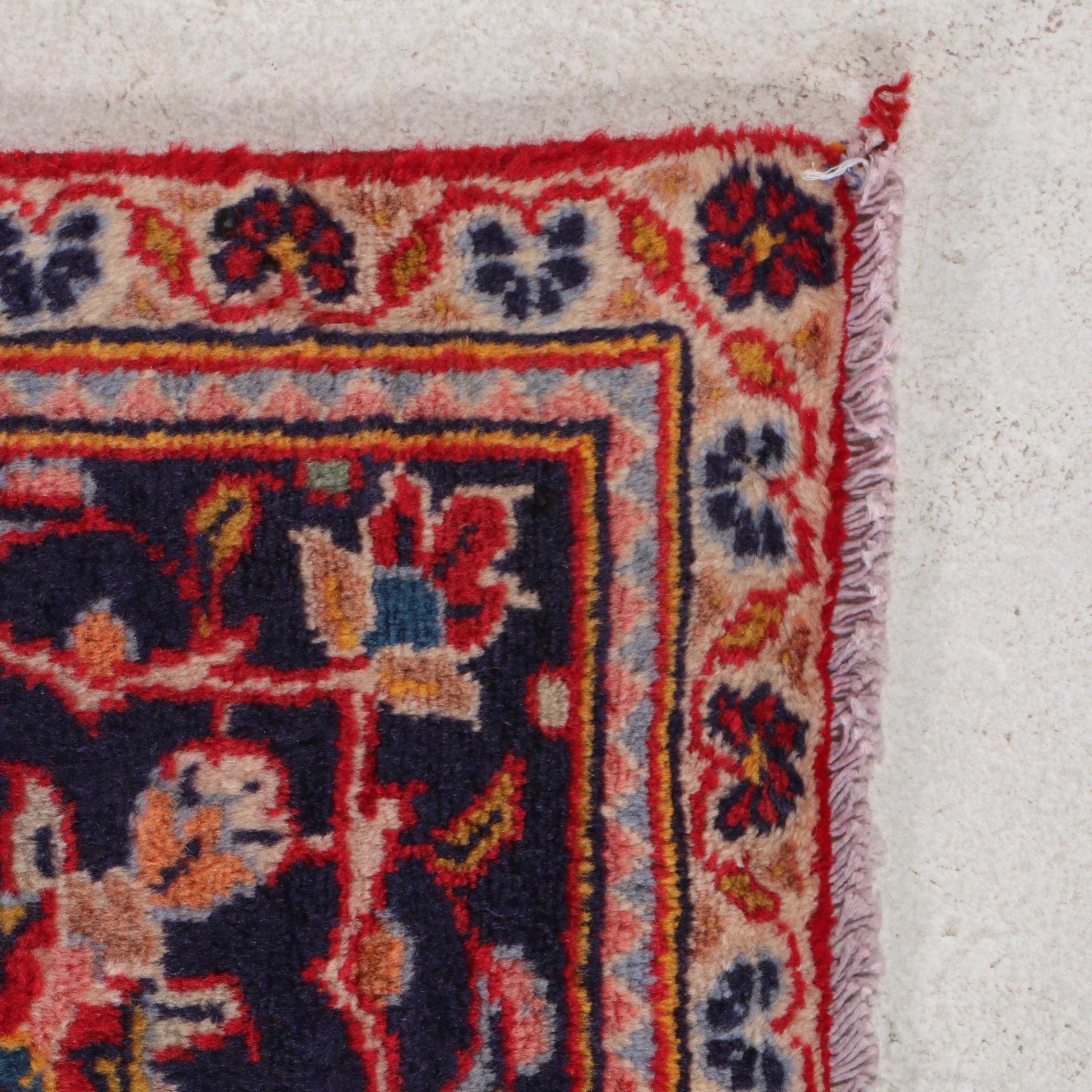 7'10 x 11'2 Hand-Knotted Persian Kashan Area Rug