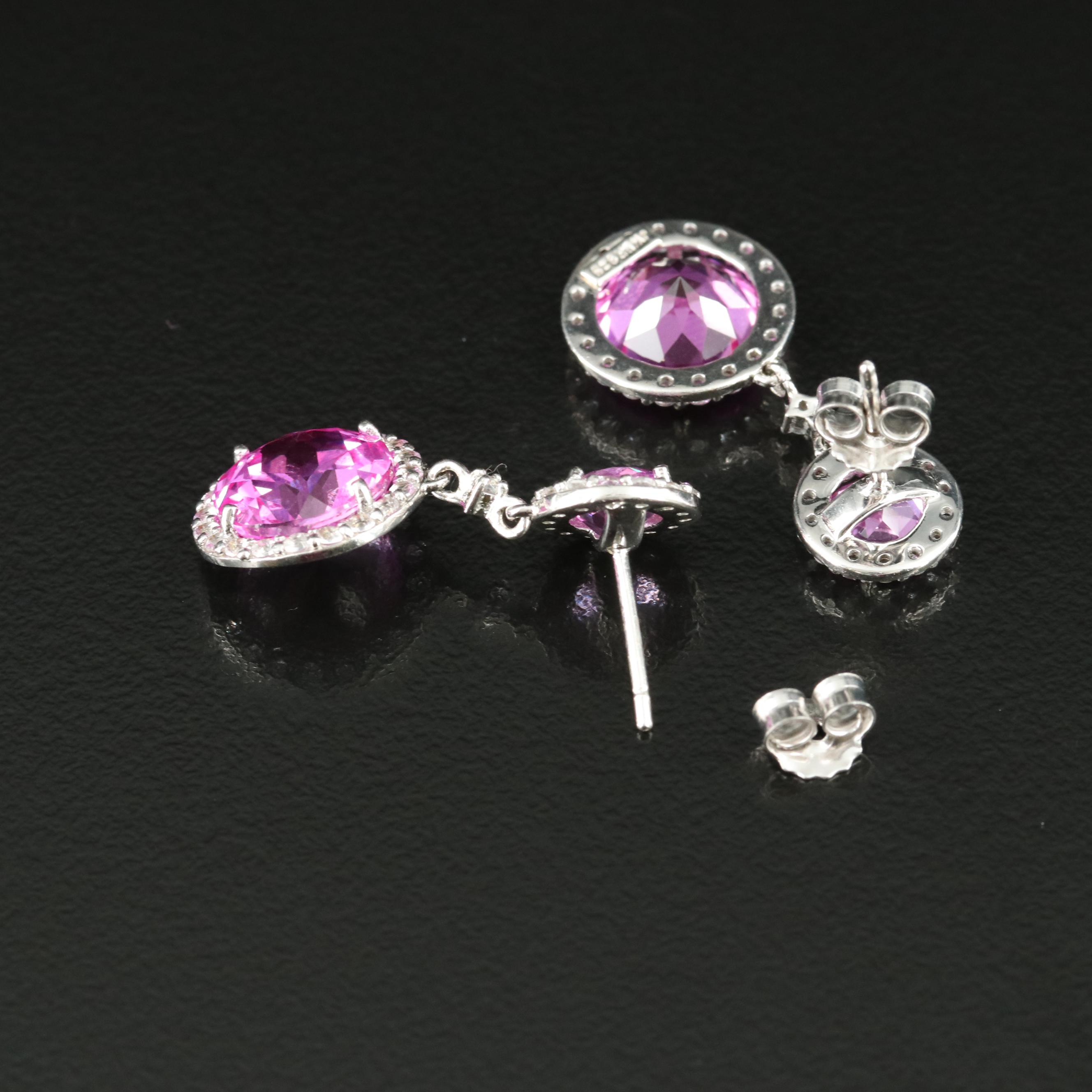 Sterling Sapphire and Topaz Earrings