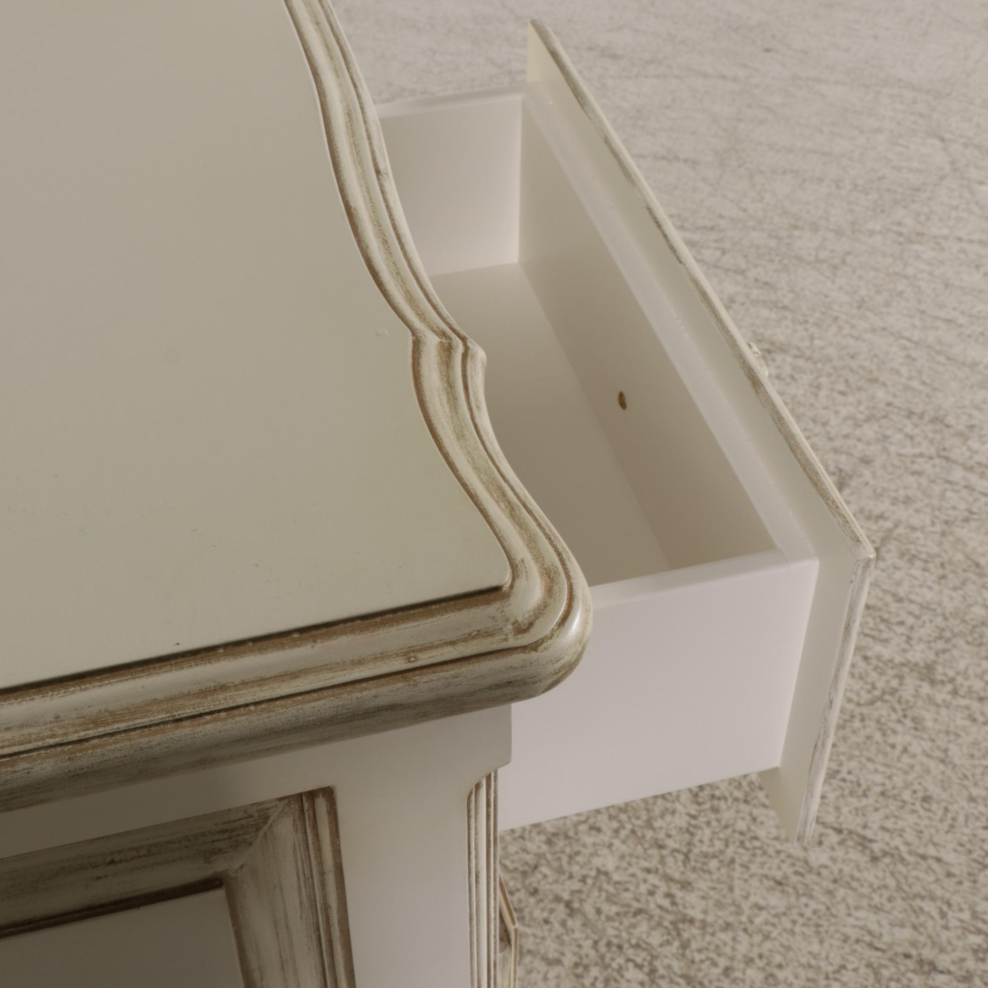 Louis XV Style Ivory-Finished Changing Table and Chest of Drawers