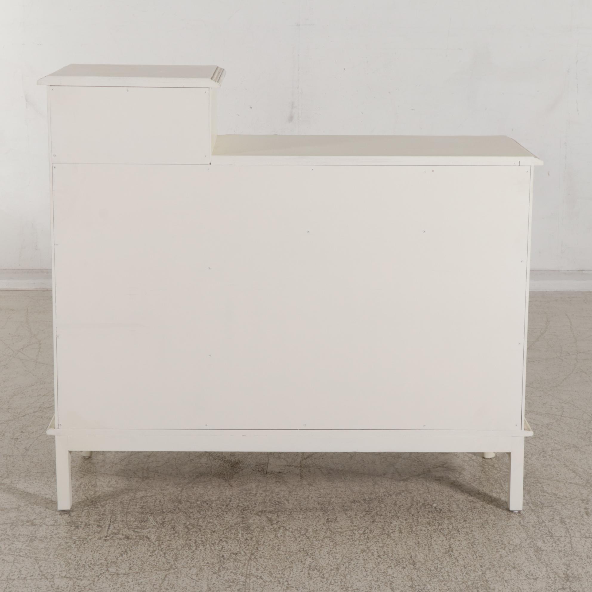 Louis XV Style Ivory-Finished Changing Table and Chest of Drawers