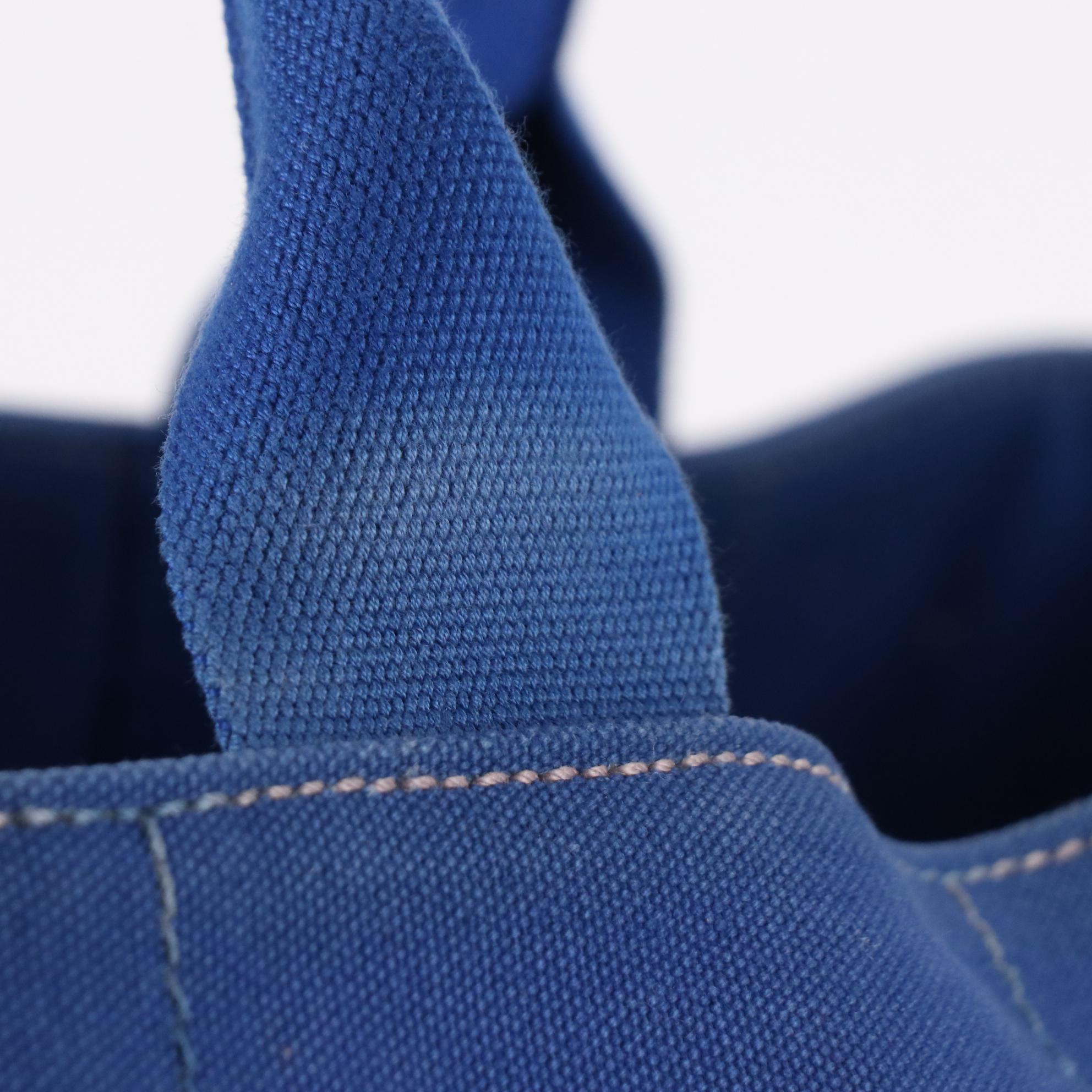 Prada Canapa Tote Bag in Cobalt Blue Canvas