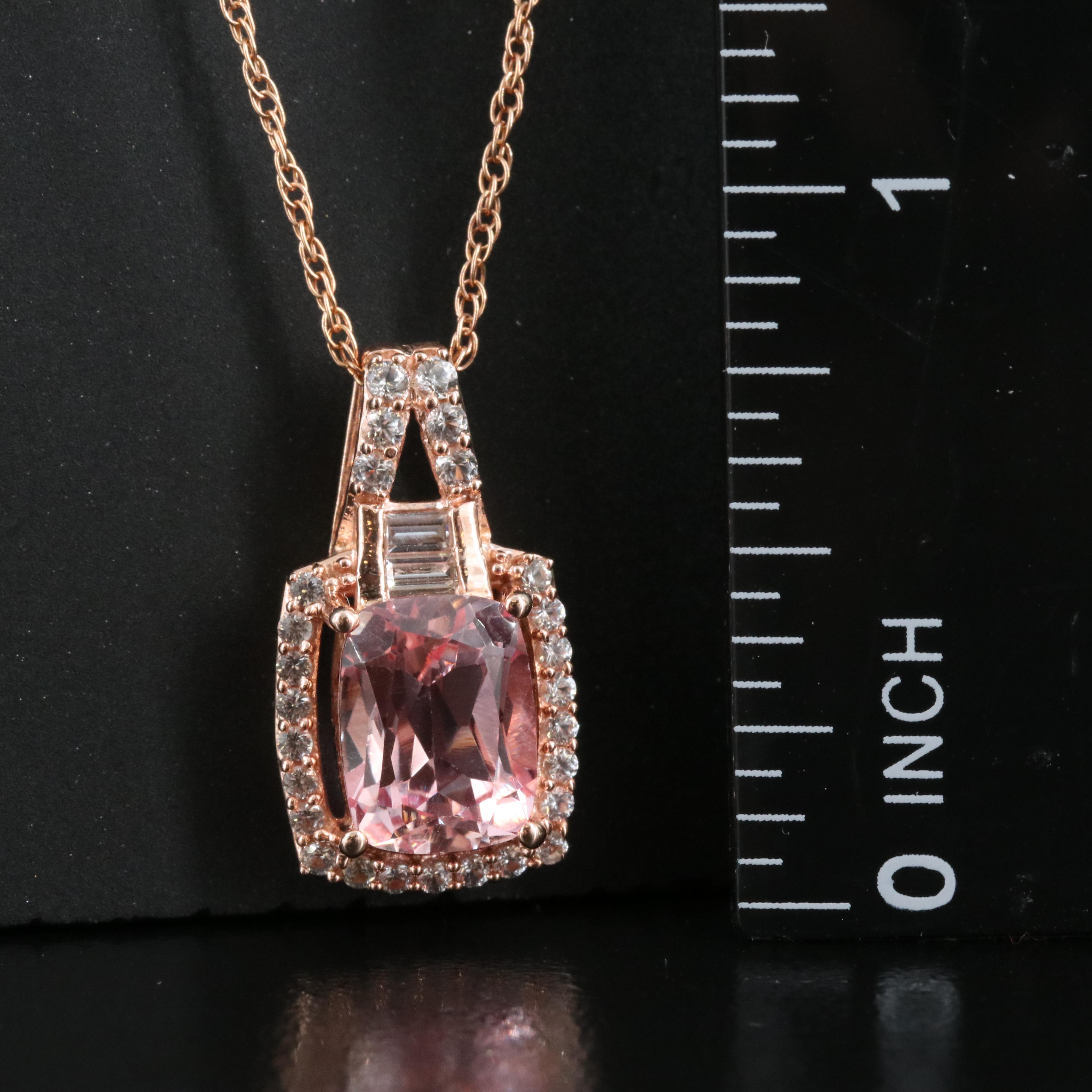 Sterling Sapphire Pendant Necklace