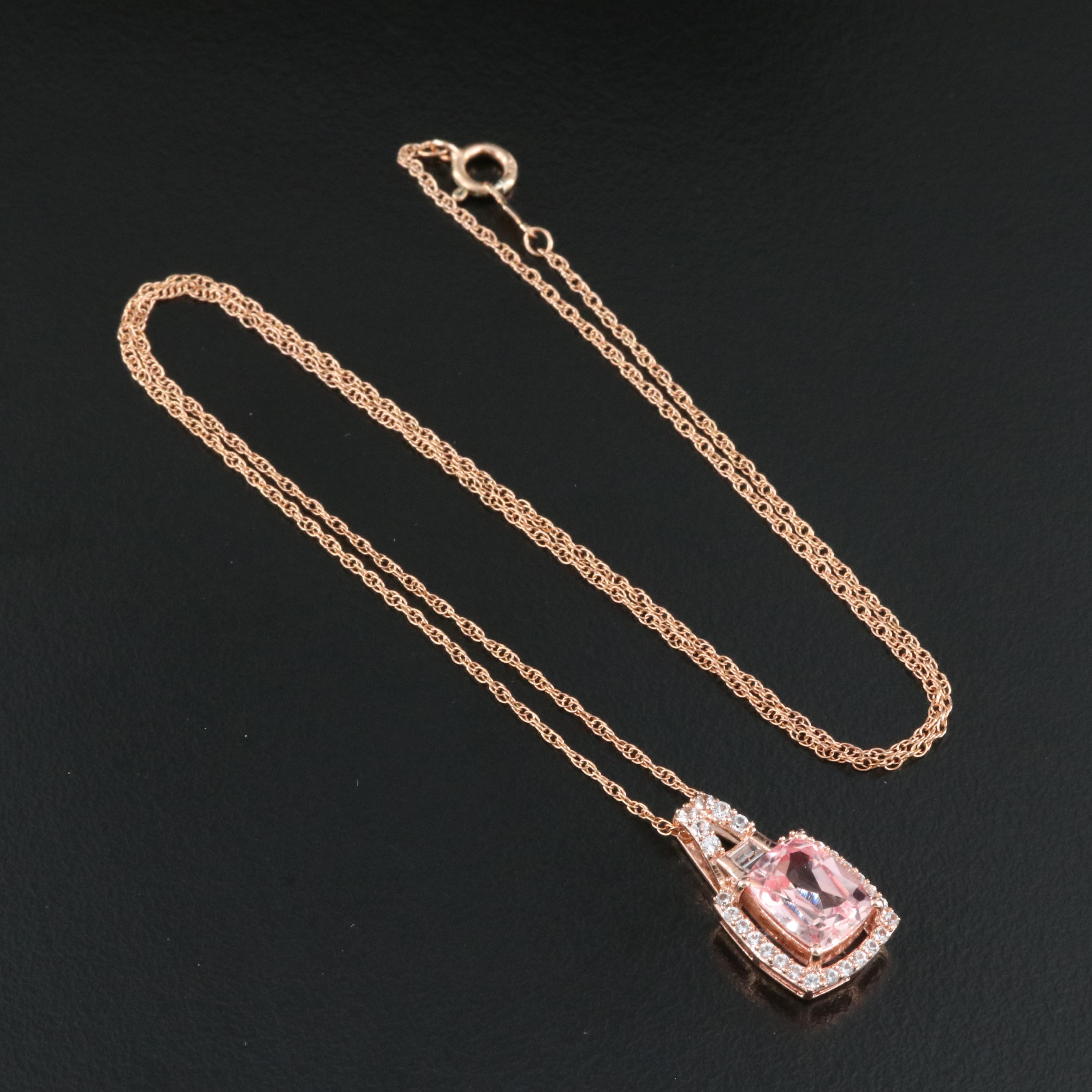 Sterling Sapphire Pendant Necklace