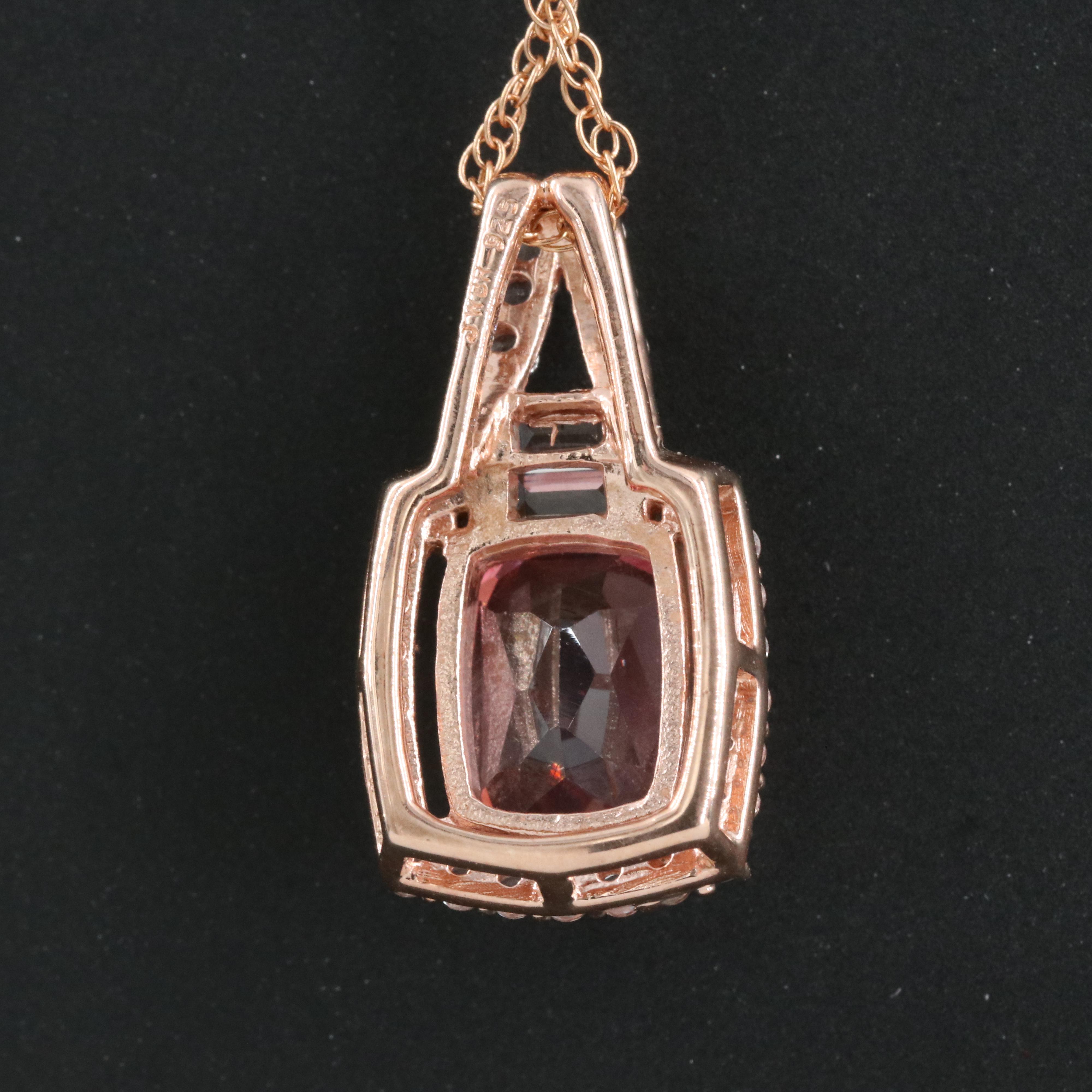 Sterling Sapphire Pendant Necklace