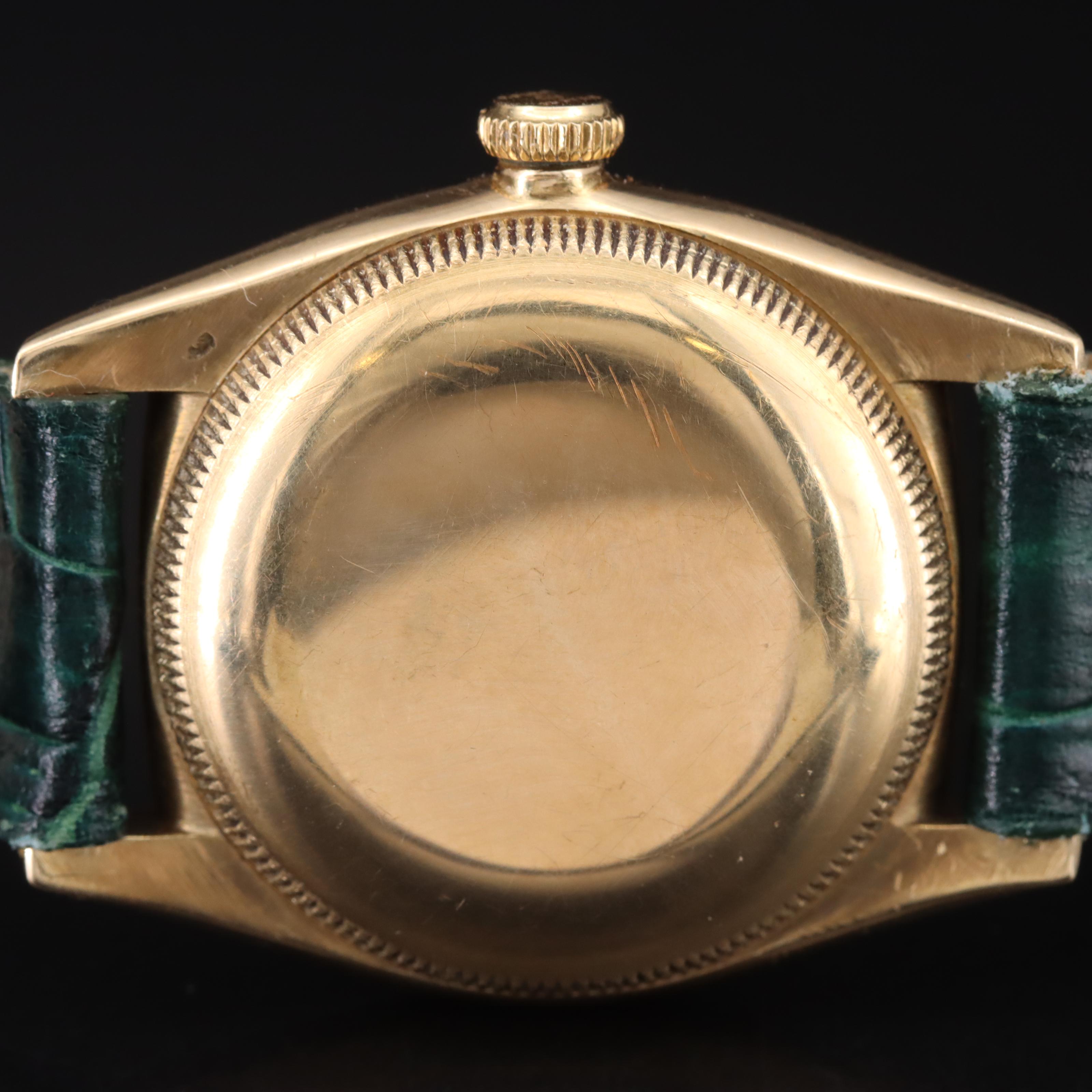 1947 Rolex 14K Oyster Perpetual Chronometer Bubble Back Watch