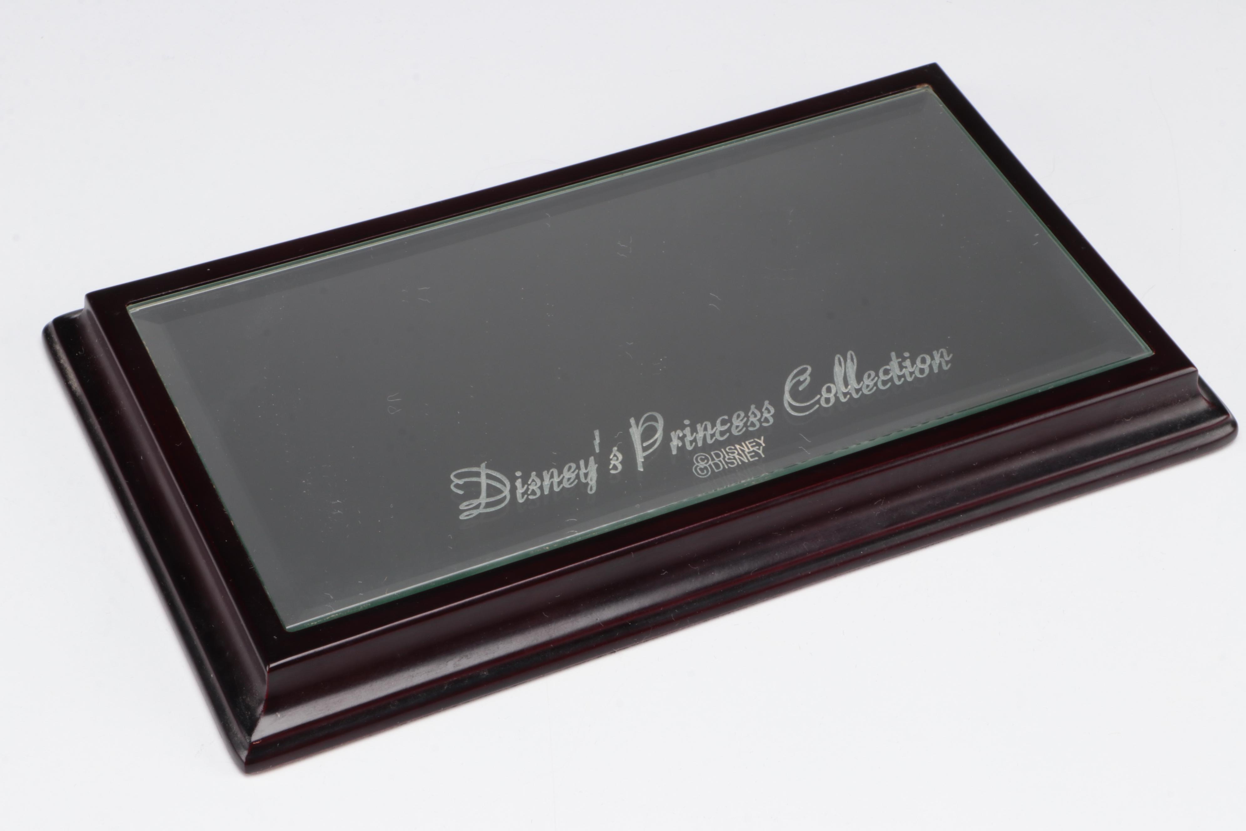 Disney's Princess Collection Glass Miniature Figurines with Wood Stand