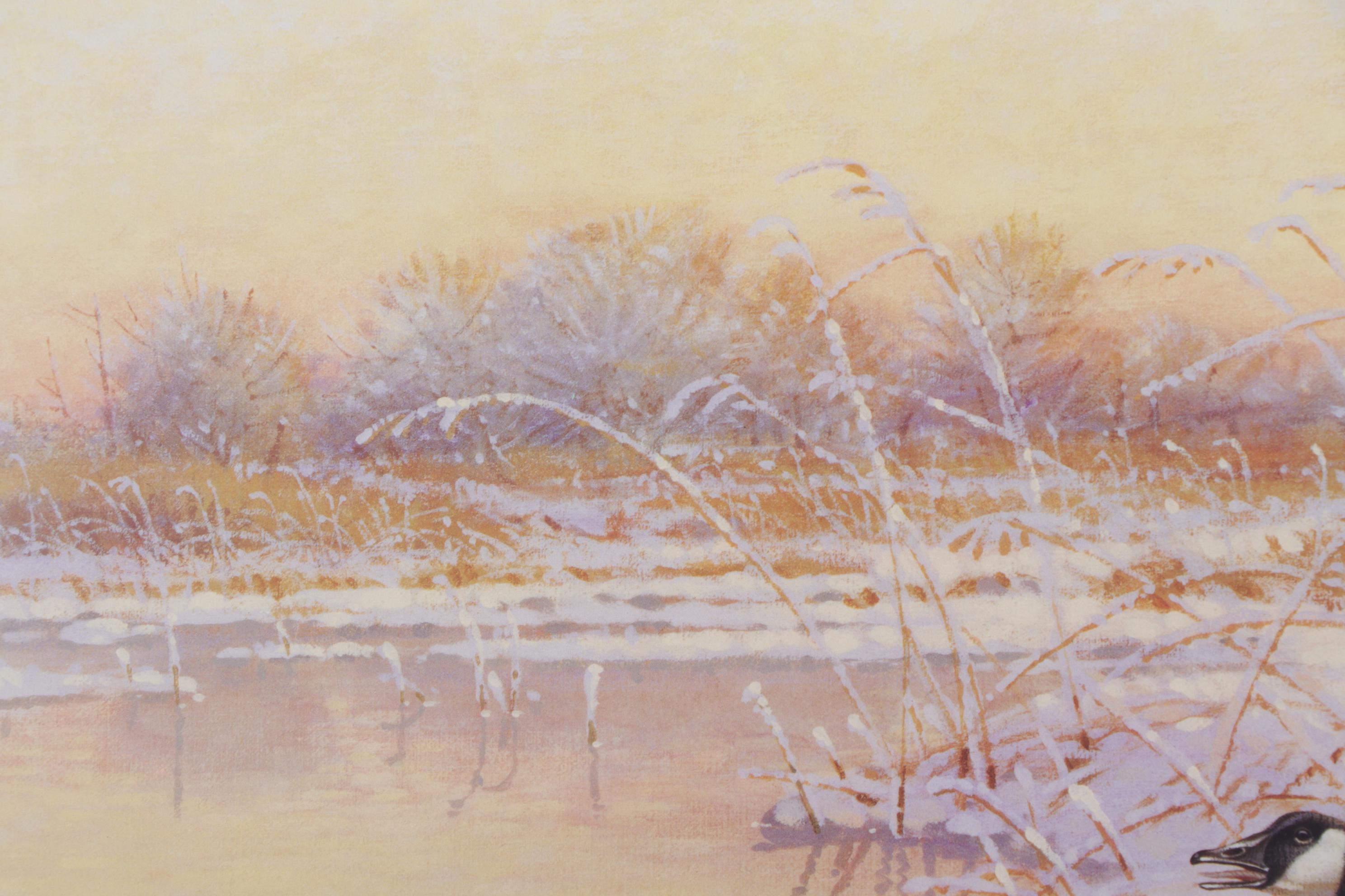 Jim Morgan Offset Lithograph of Canadian Geese, 21st Century