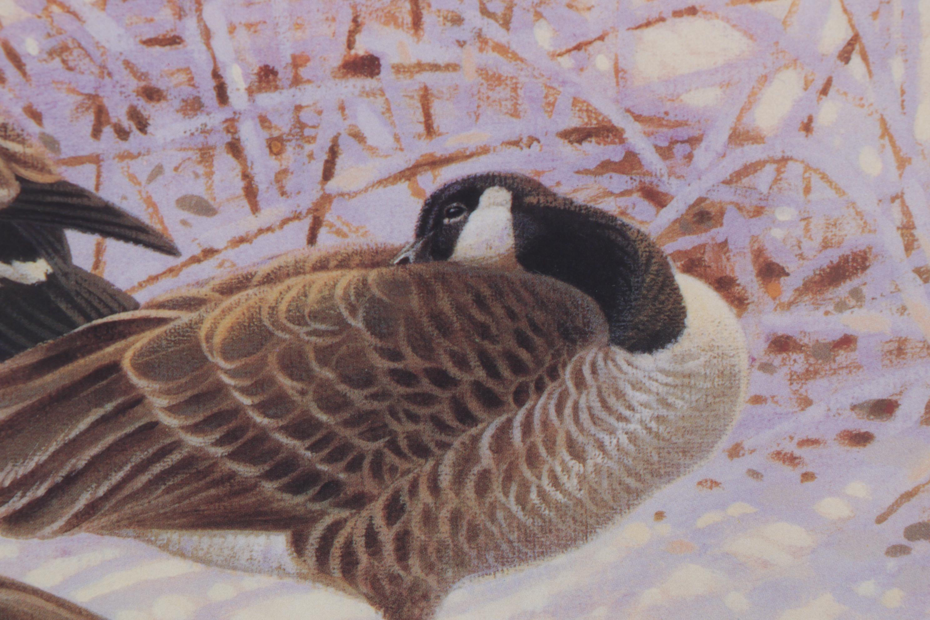 Jim Morgan Offset Lithograph of Canadian Geese, 21st Century