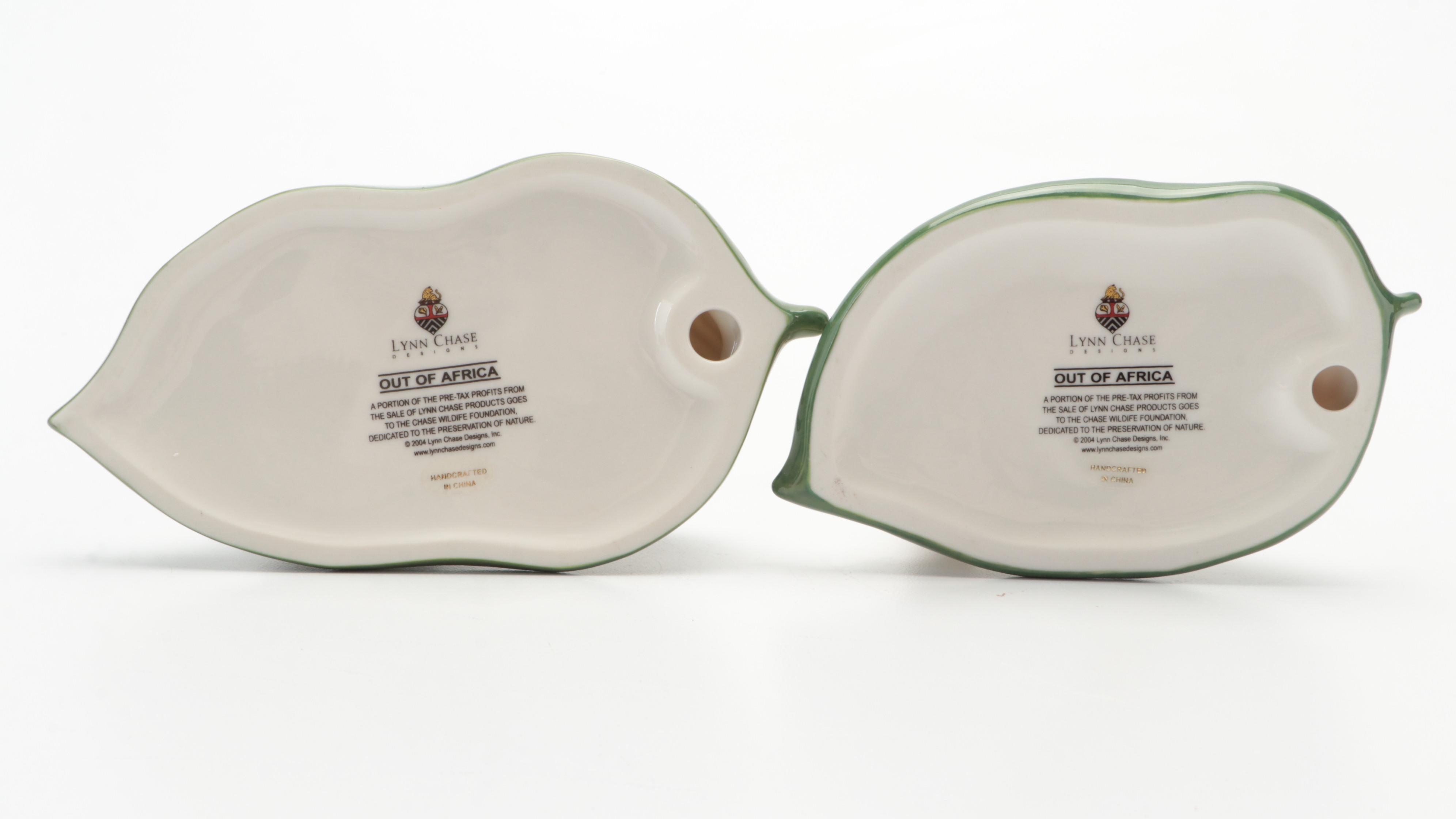 Lynn Chase Designs "Out of Africa" Porcelain Figurines and "Jaguar Jungle" Dish