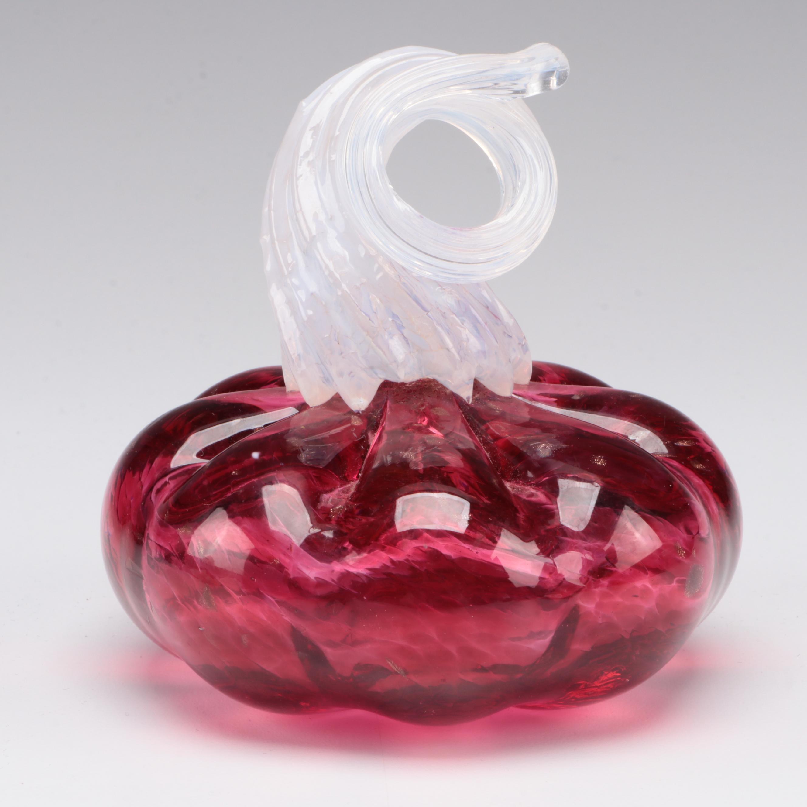 Arribas Brothers Hand Crafted Pumpkin Glass Art