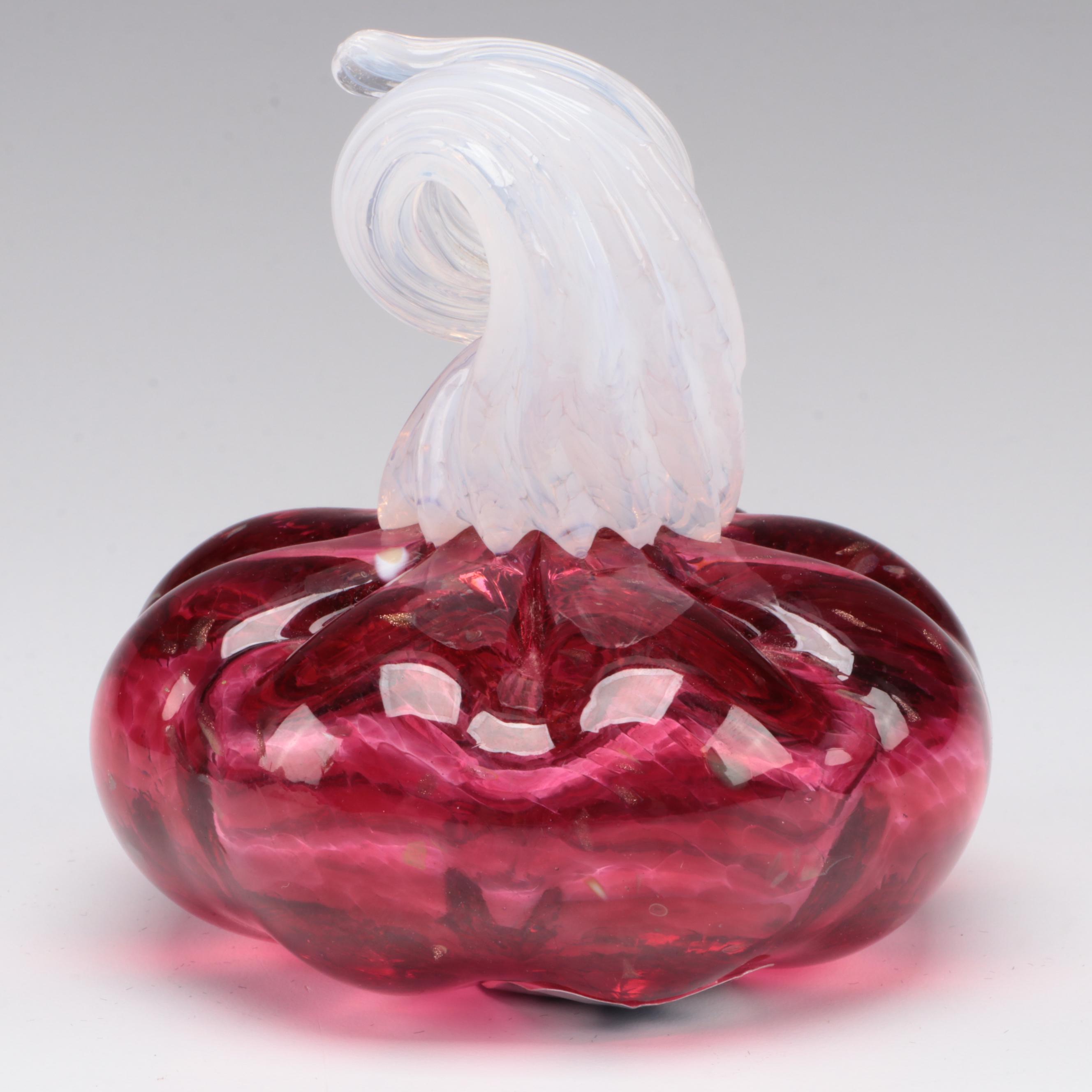 Arribas Brothers Hand Crafted Pumpkin Glass Art