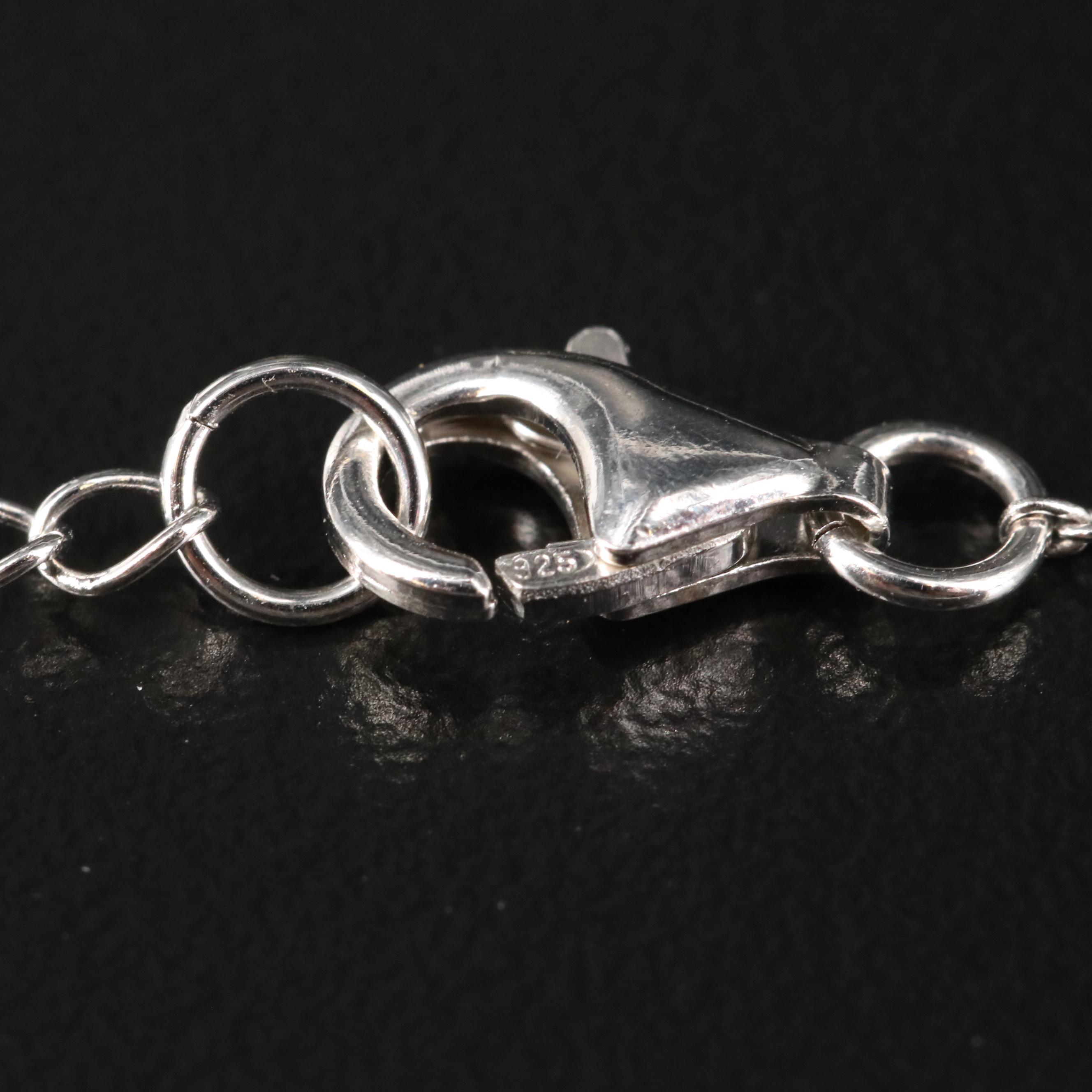 Sterling Cubic Zirconia Square Necklace