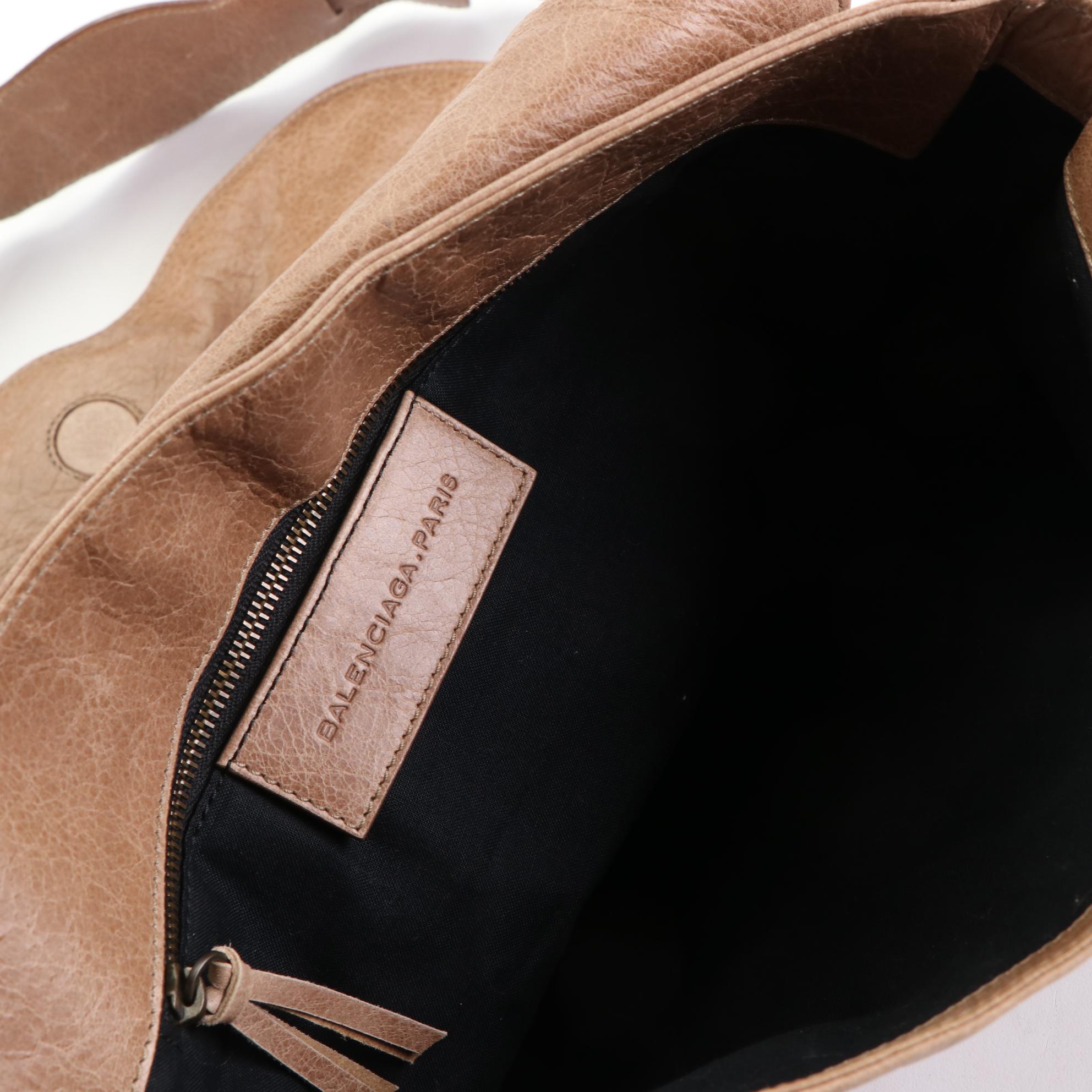 Balenciaga Baby Daim Classic Studs Folk Messenger Bag