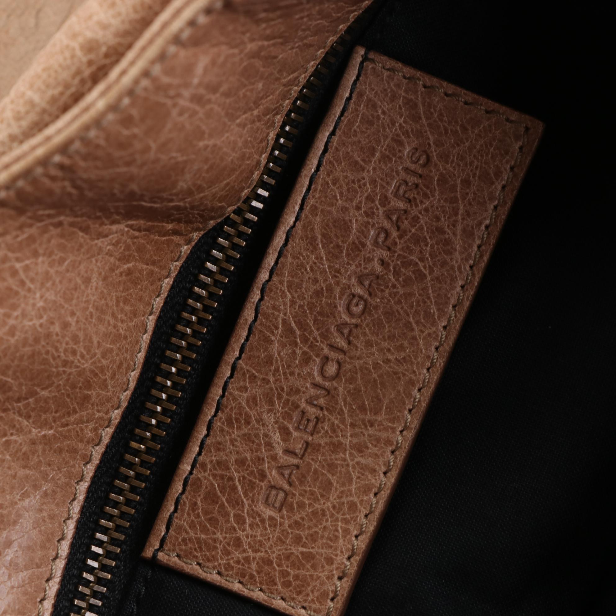 Balenciaga Baby Daim Classic Studs Folk Messenger Bag