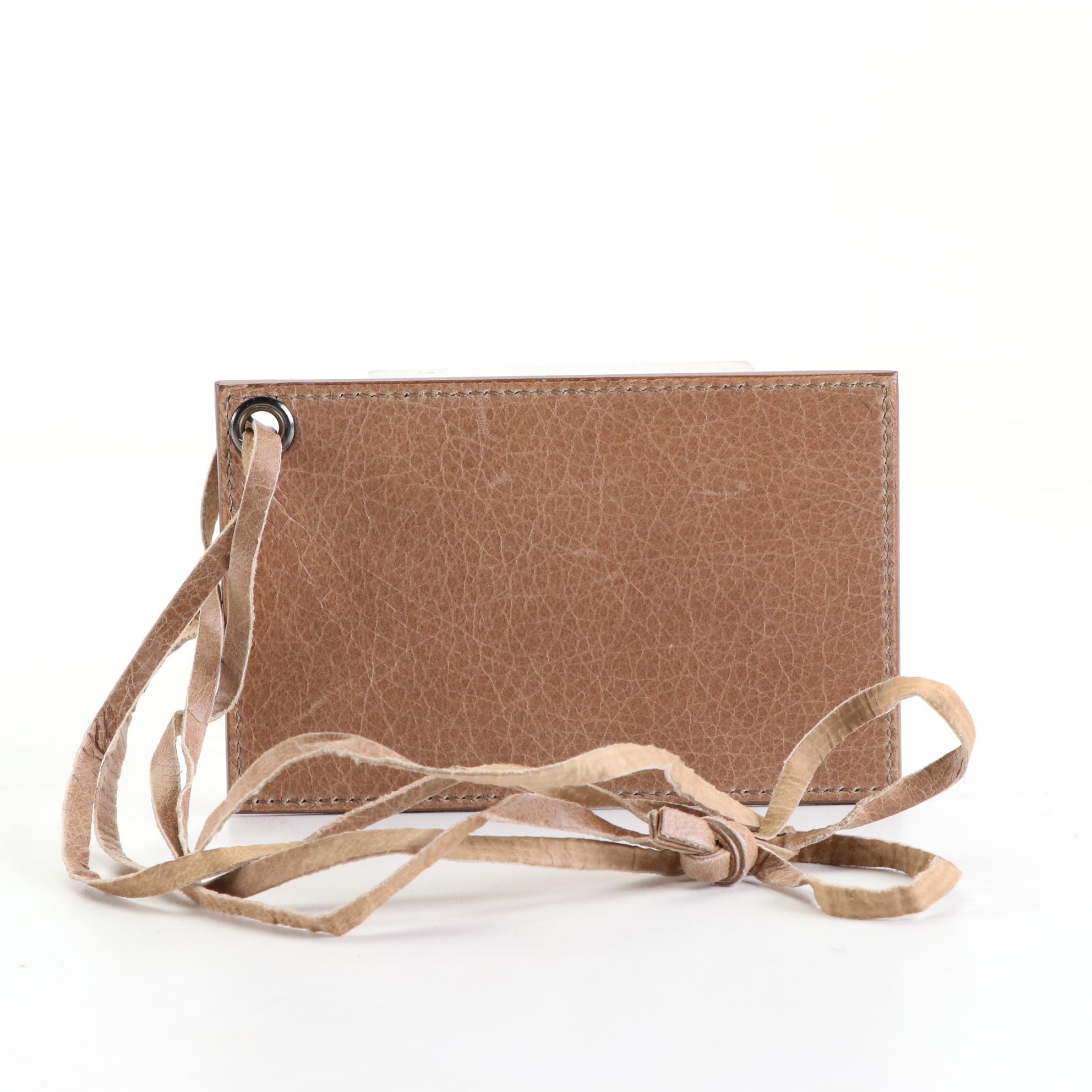 Balenciaga Baby Daim Classic Studs Folk Messenger Bag