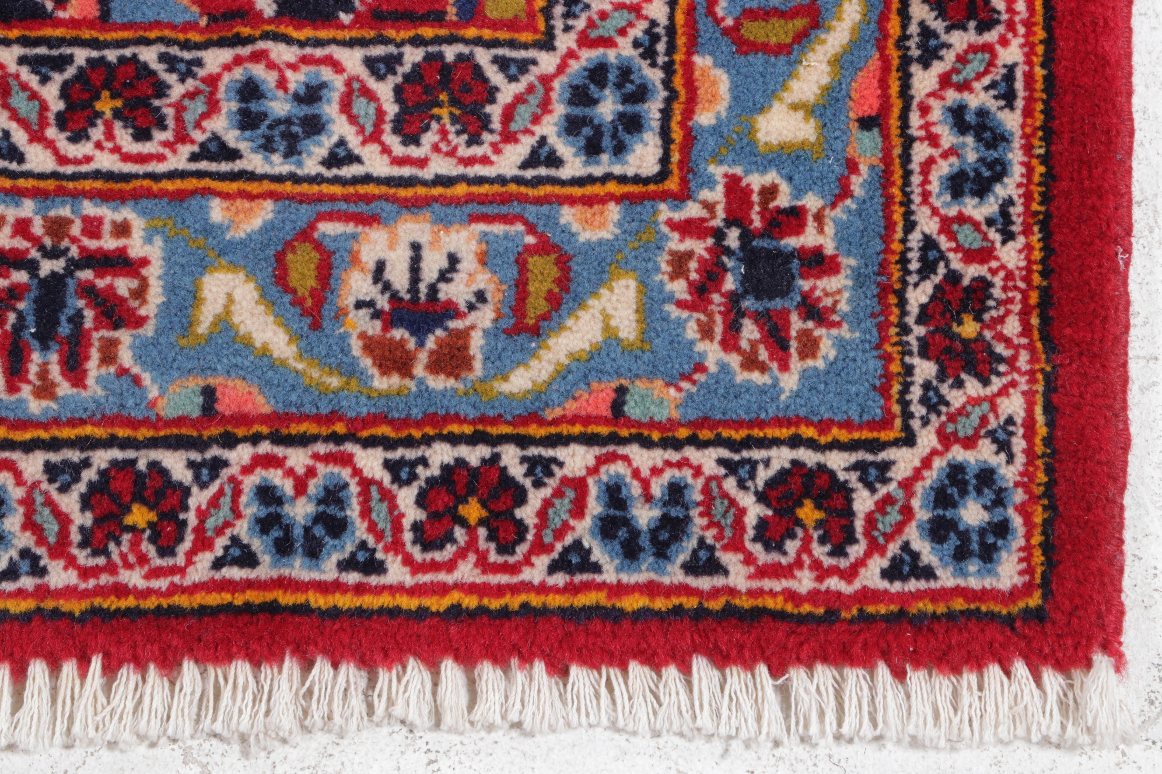 10' x 14'9 Hand-Knotted Persian Kashan Area Rug