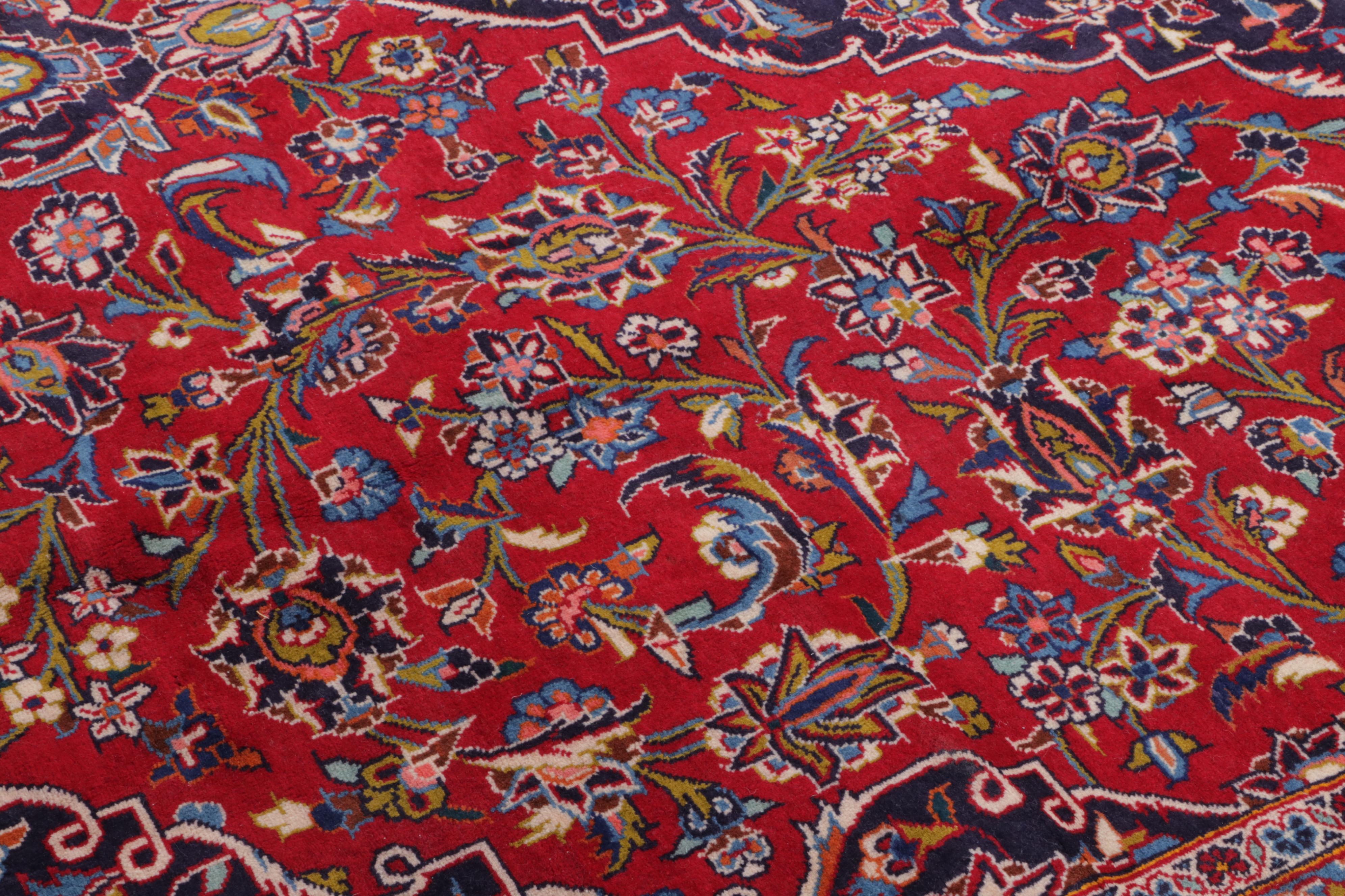 10' x 14'9 Hand-Knotted Persian Kashan Area Rug