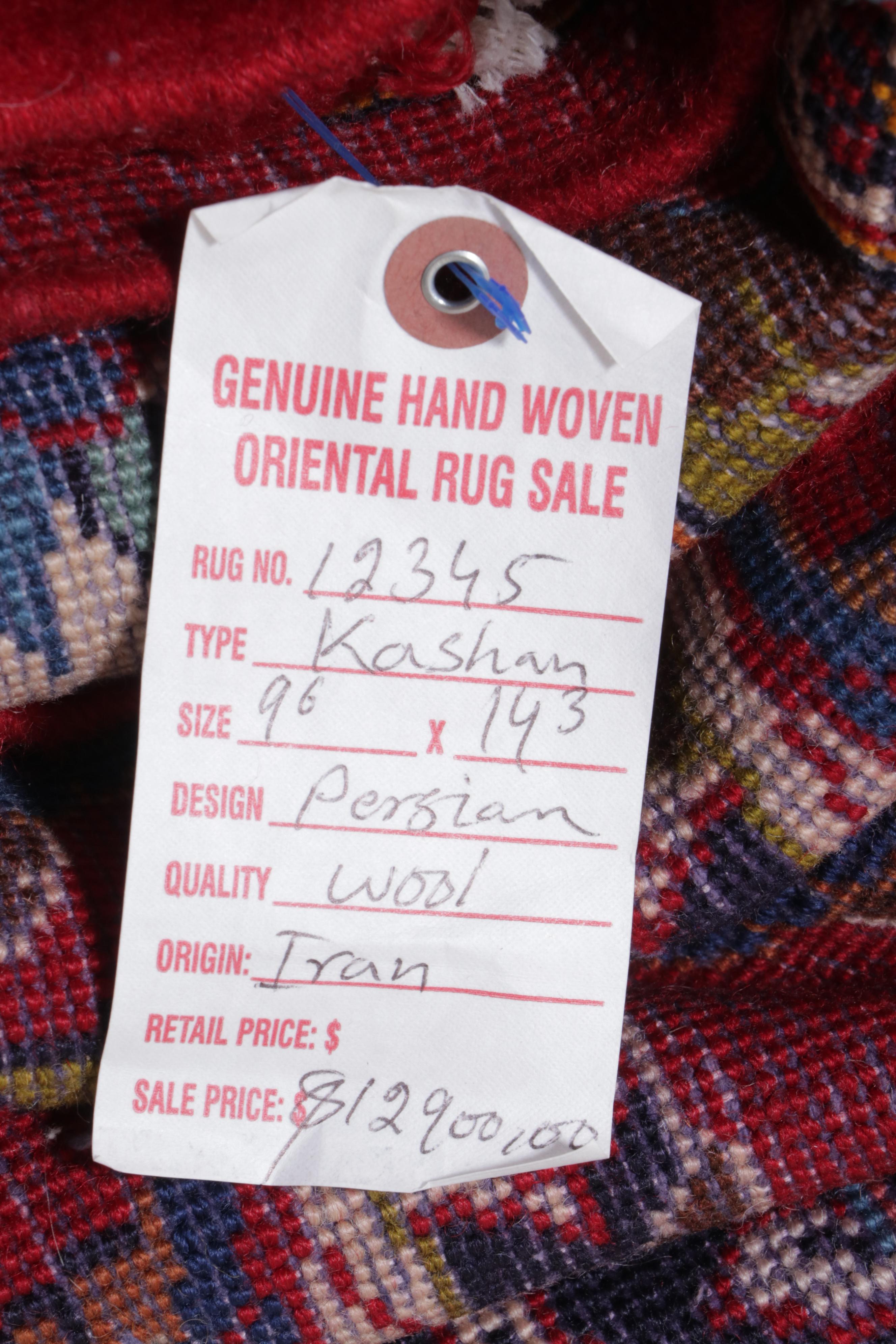 10' x 14'9 Hand-Knotted Persian Kashan Area Rug