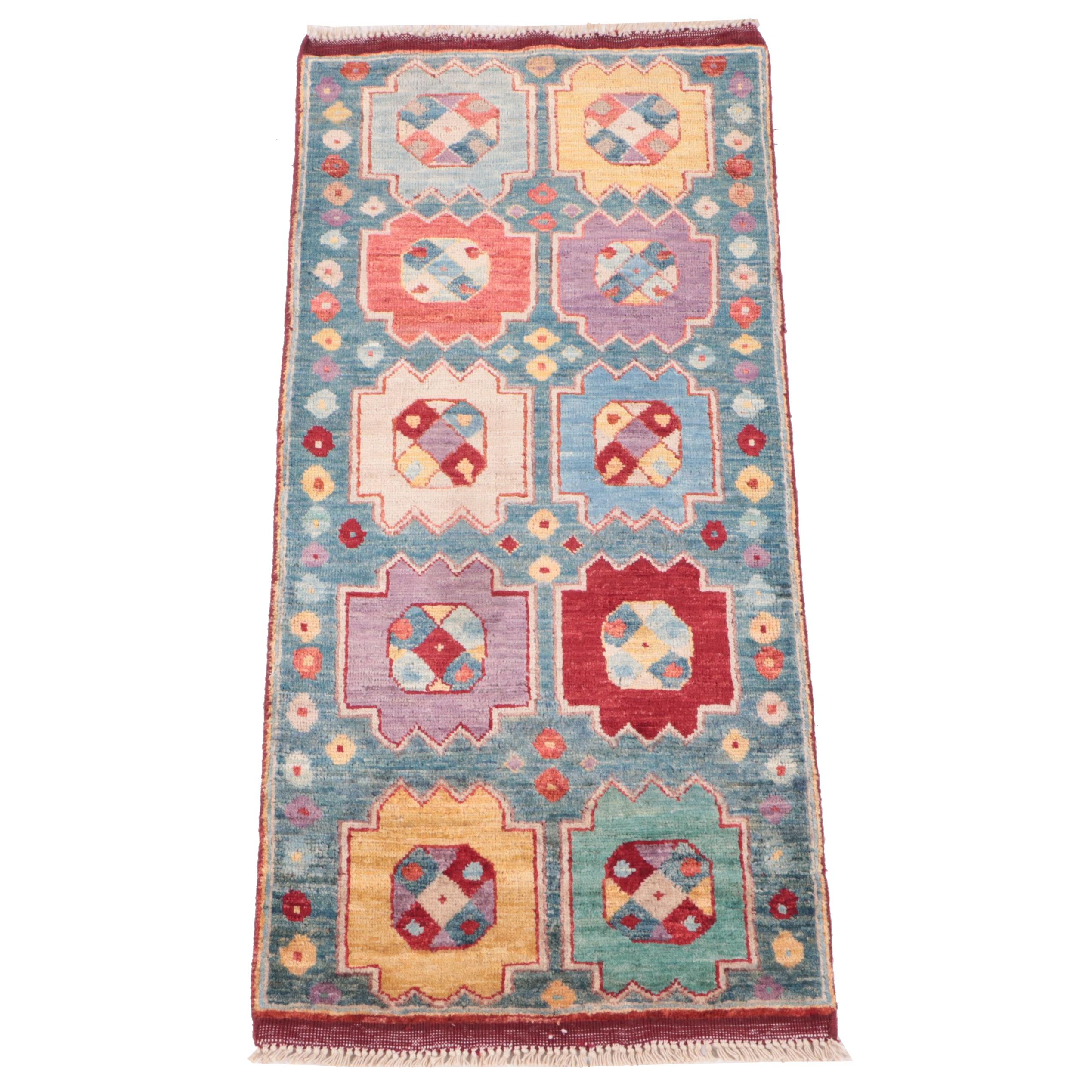 1'8 x 3'8 Hand-Knotted Caucasian Kazak Accent Rug