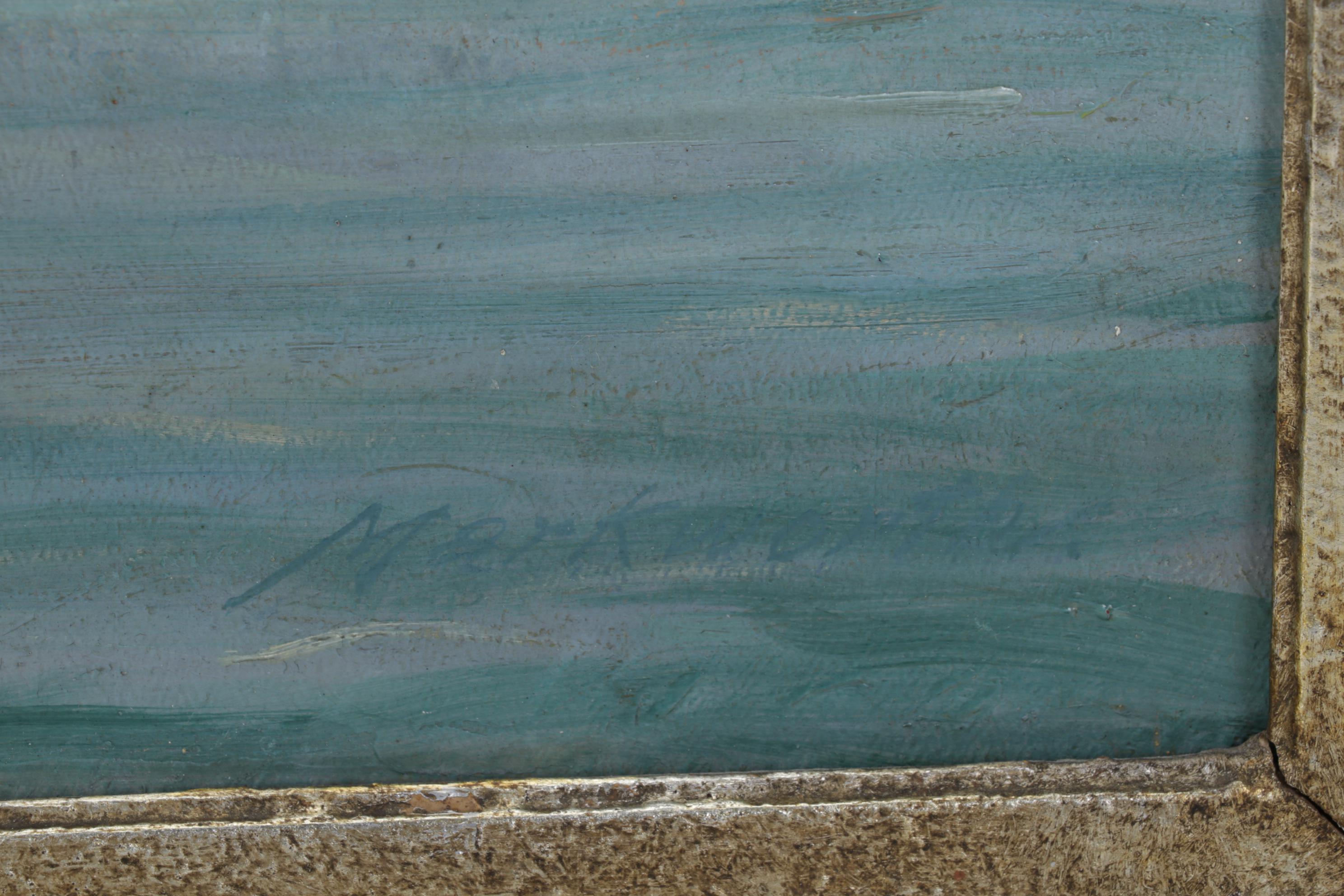 Mark Worth Oil Painting "Egern am Tegernsee," Mid-20th Century